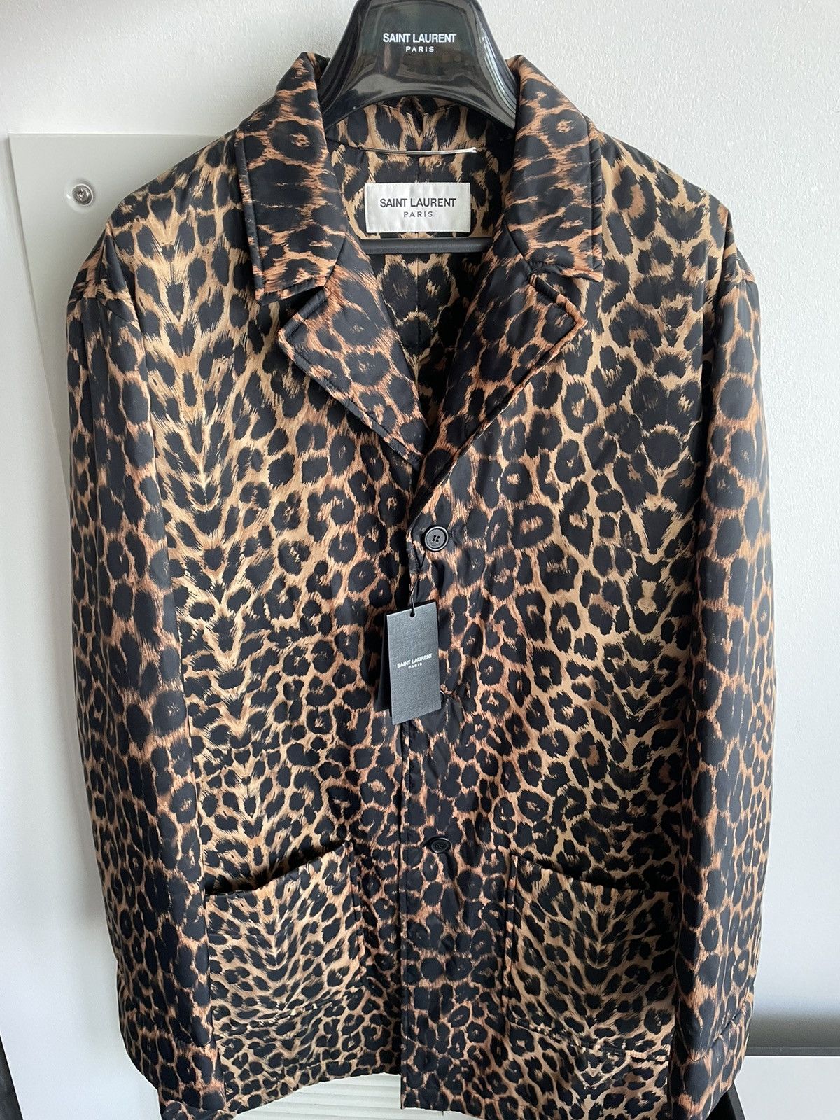 Hedi Slimane × Saint Laurent Paris × Yves Saint Laurent $4k Value Brand New Iconic Rare Super Runway Leopard Coat Size US XL / EU 56 / 4 - 14 Thumbnail