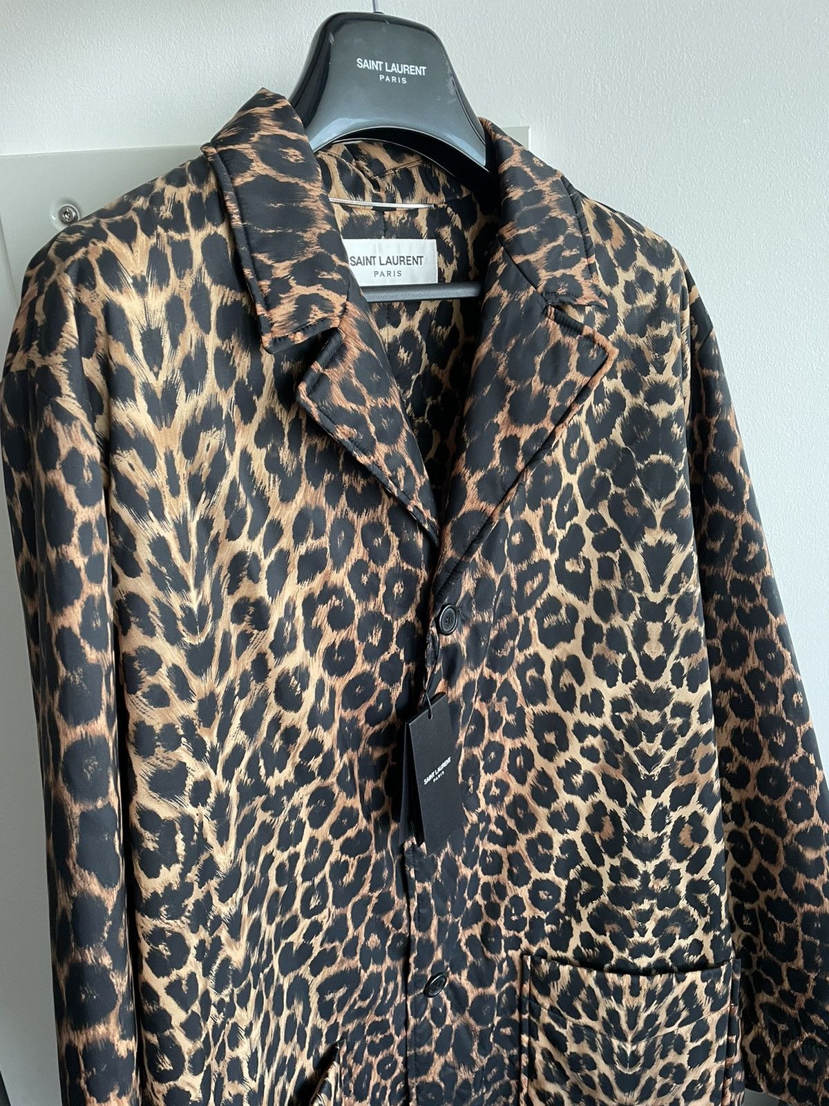 Hedi Slimane × Saint Laurent Paris × Yves Saint Laurent $4k Value Iconic Rare Super Runway Brand New Leopard Coat Size US XL / EU 56 / 4 - 16 Thumbnail