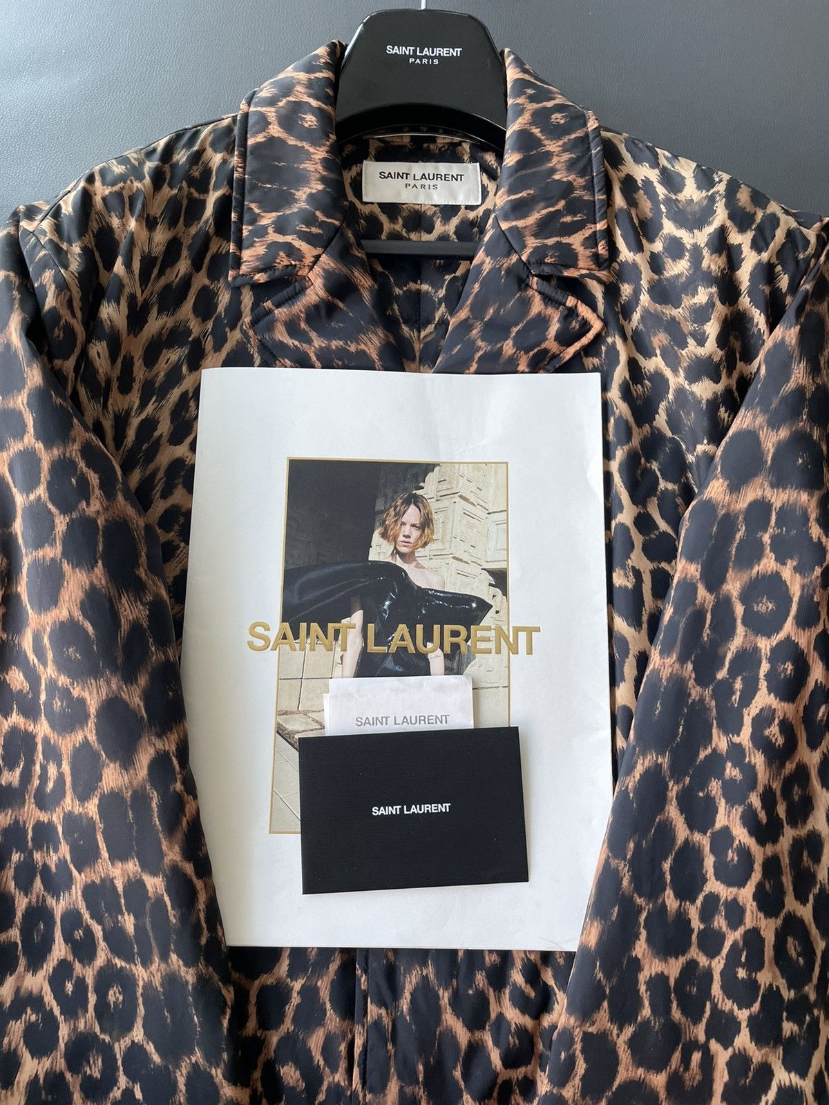 Hedi Slimane × Saint Laurent Paris × Yves Saint Laurent $4k Value Iconic Rare Super Runway Brand New Leopard Coat Size US XL / EU 56 / 4 - 20 Thumbnail