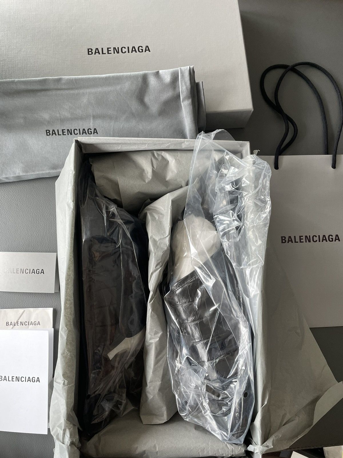Balenciaga Rare Super Runway Croc Embossed Balenciaga Slides Size US 12.5 / EU 45-46 - 11 Thumbnail