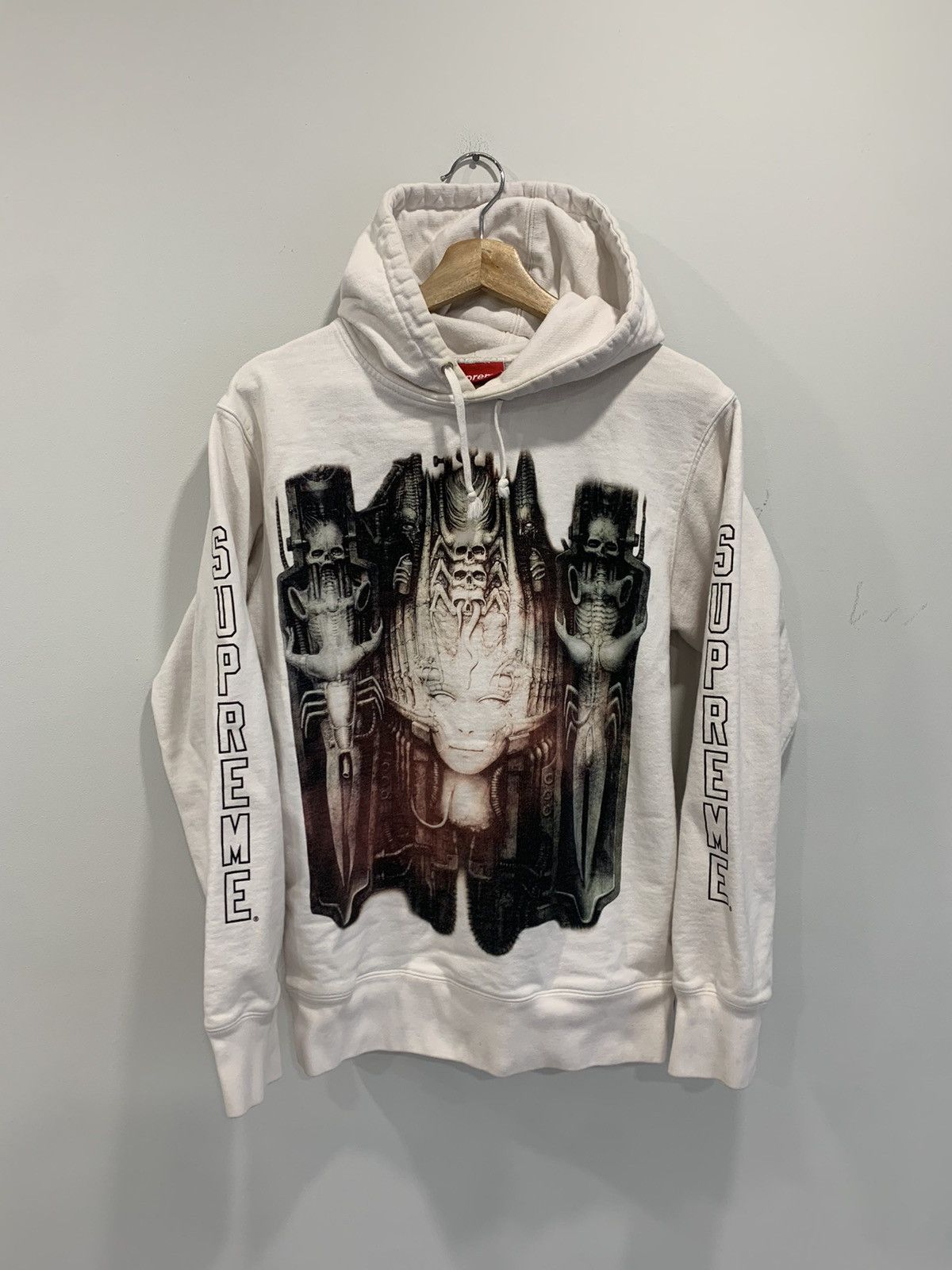 Rare Supreme H.R. Giger Li-ii White Hoodie outlet FW14