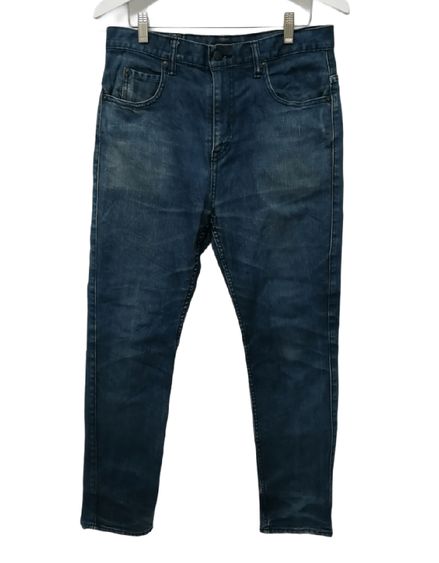 image of Beams Plus Beams Jeans in Blue Denim, Men's (Size 32)