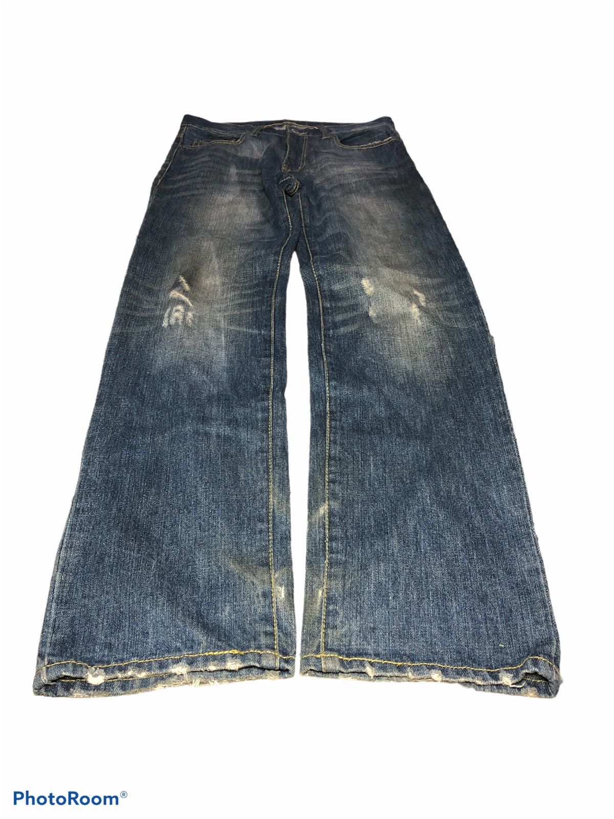 Japanese Brand × RAGEBLUE WASHED BLUE DISTRESSED DENIM BY RAGE BLUE Size US 30 / EU 46 - 3 Thumbnail