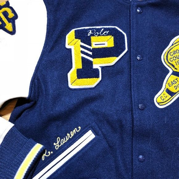 Polo Ralph Lauren Polo Ralph Lauren P Wing Leather Varsity Jacket 2XL Size US XXL / EU 58 / 5 - 4 Thumbnail
