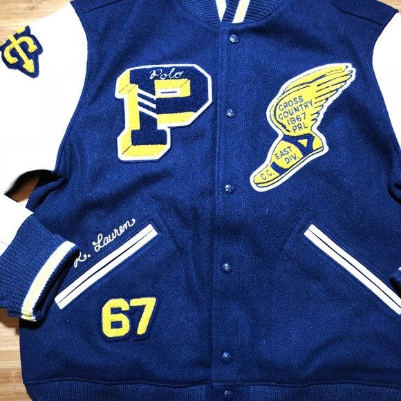 Polo Ralph Lauren Polo Ralph Lauren P Wing Leather Varsity Jacket 2XL Size US XXL / EU 58 / 5 - 7 Thumbnail