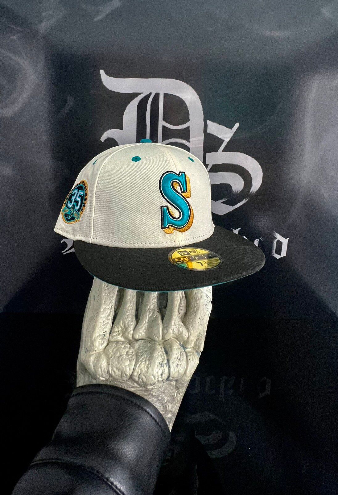 New Era Men's Seattle Mariners 59Fifty Alternate Royal Authentic Hat 7  3/4
