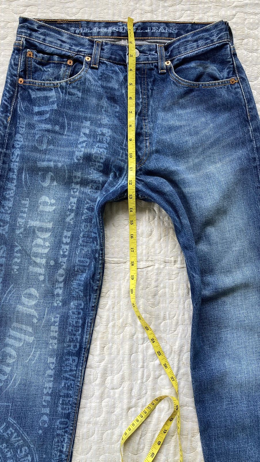 Levi's ULTRA RARE 1990s ERA LEVIS 501 ICONIC LOGO BANNER JEANS Size US 32 / EU 48 - 4 Thumbnail