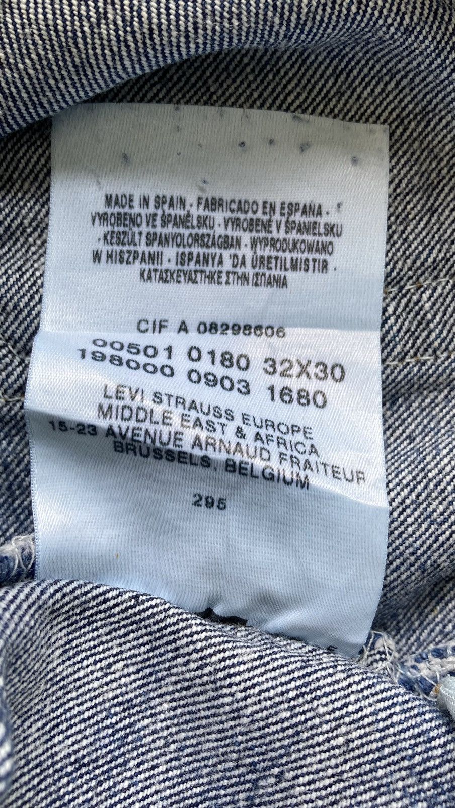 Levi's ULTRA RARE 1990s ERA LEVIS 501 ICONIC LOGO BANNER JEANS Size US 32 / EU 48 - 11 Thumbnail
