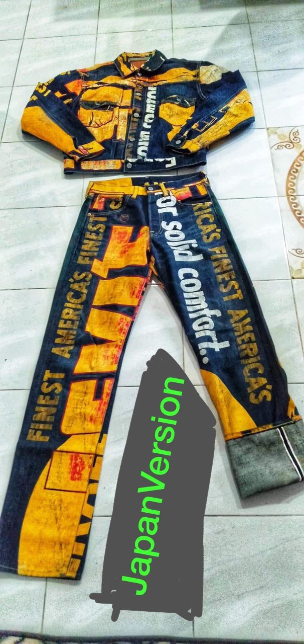 Levi's ULTRA RARE 1990s ERA LEVIS 501 ICONIC LOGO BANNER JEANS Size US 32 / EU 48 - 12 Thumbnail