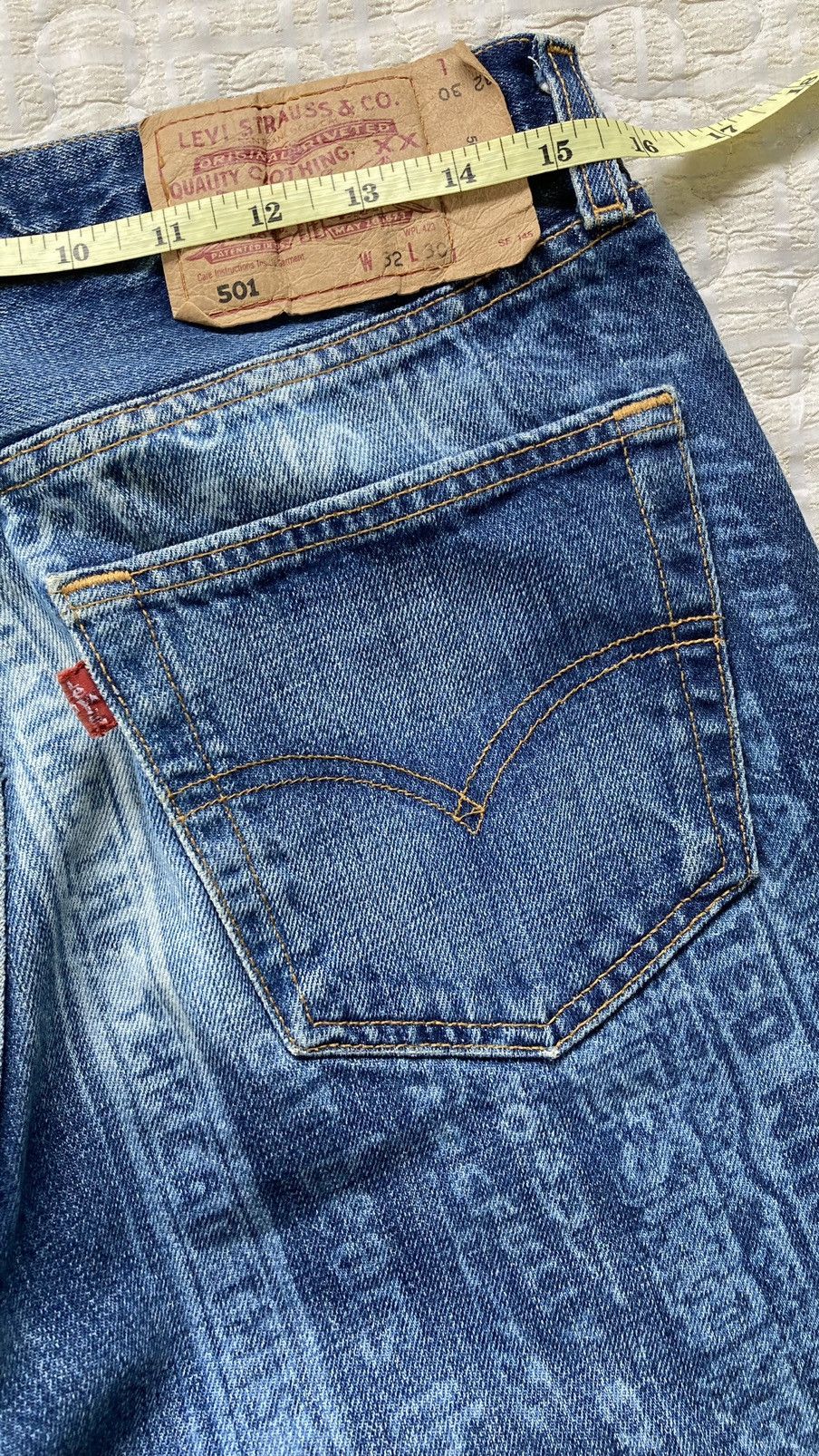 Levi's ULTRA RARE 1990s ERA LEVIS 501 ICONIC LOGO BANNER JEANS Size US 32 / EU 48 - 7 Thumbnail