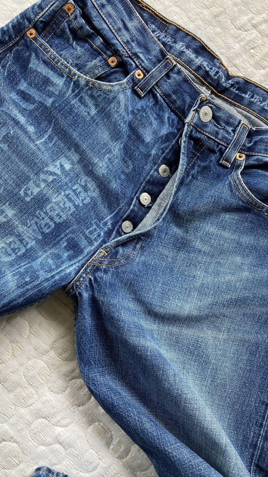 Levi's ULTRA RARE 1990s ERA LEVIS 501 ICONIC LOGO BANNER JEANS Size US 32 / EU 48 - 8 Thumbnail