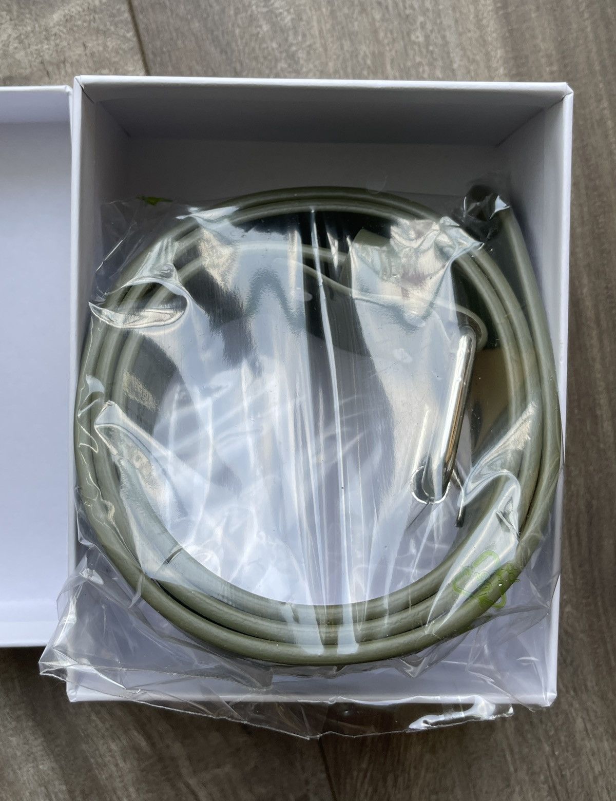NEW S/M SUPREME repeat olive leather belt