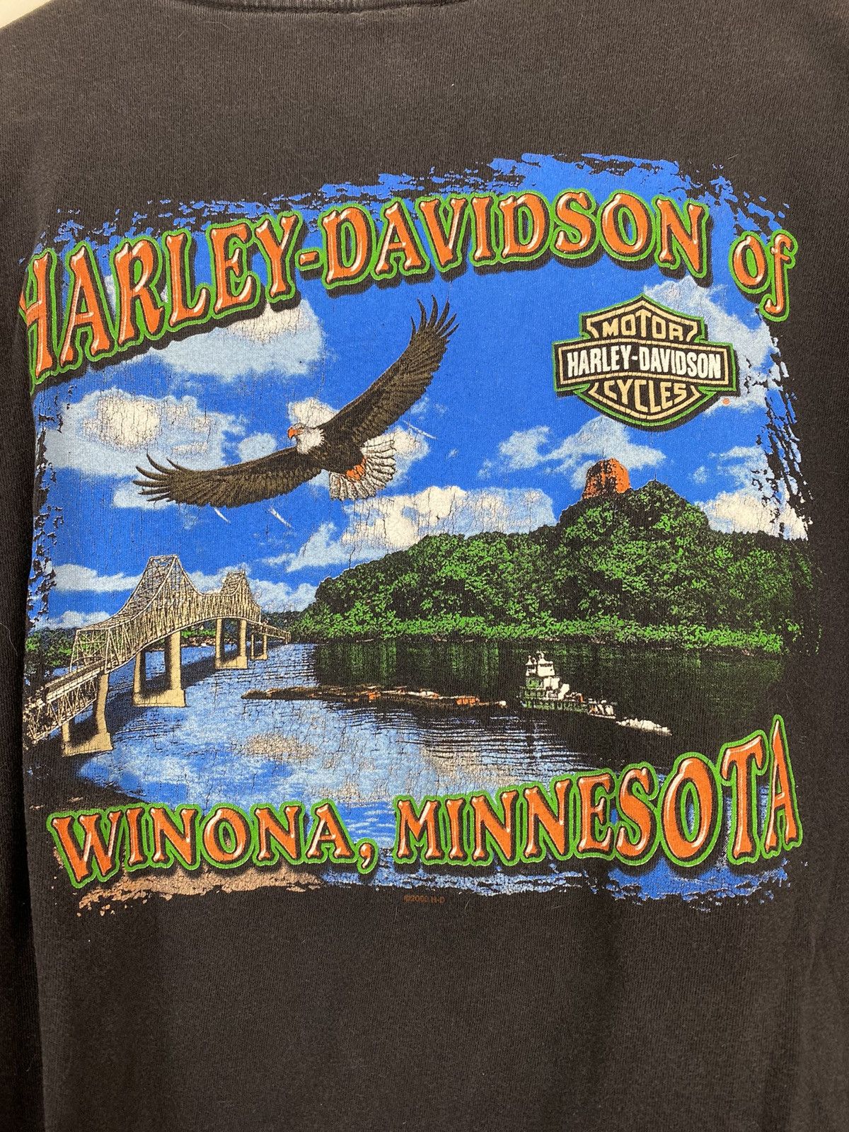 Harley Davidson Vintage Made in USA Harley Davidson Dragon Eagle Tee T Shirt Size US XL / EU 56 / 4 - 10 Thumbnail