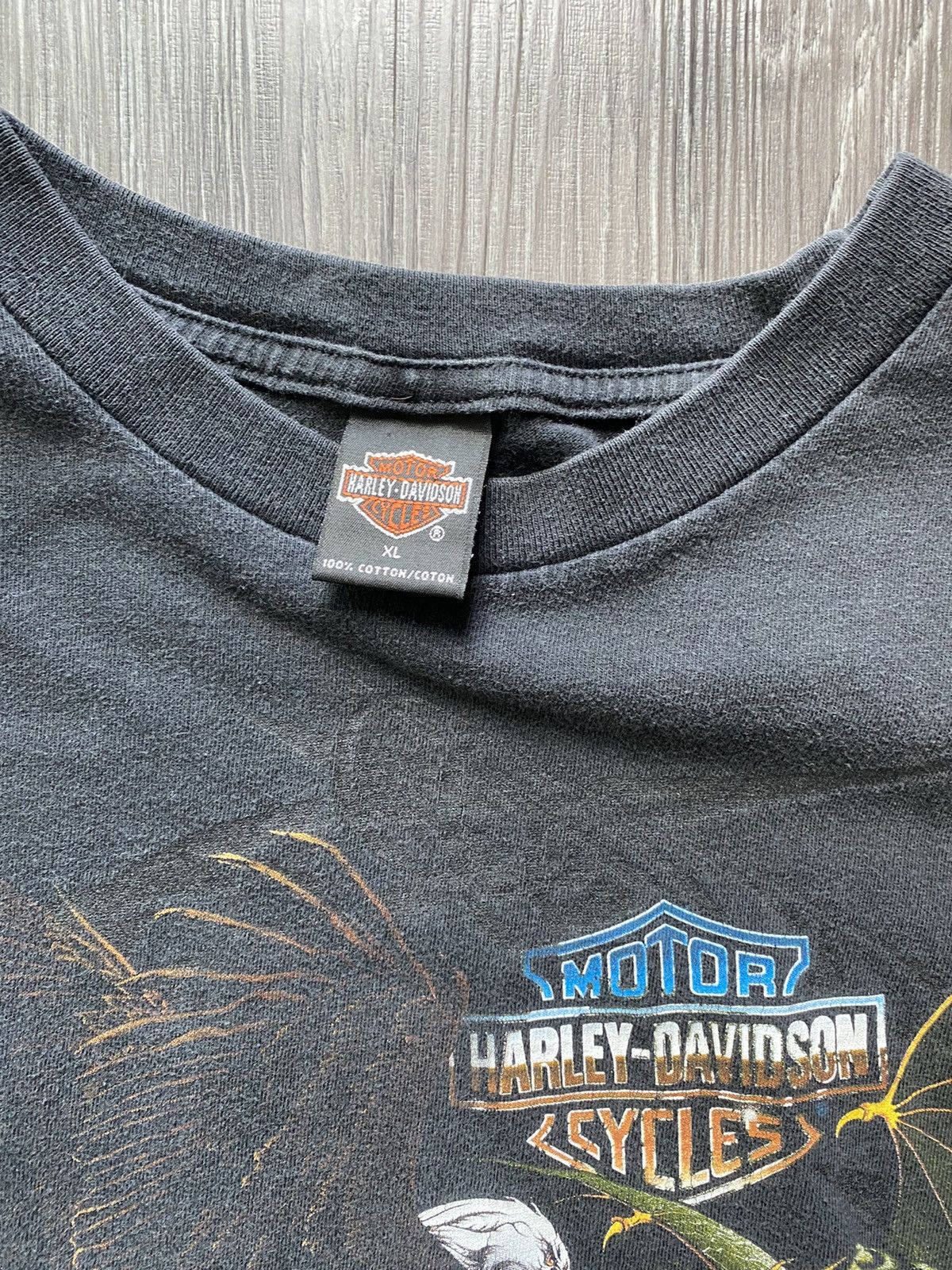 Harley Davidson Vintage Made in USA Harley Davidson Dragon Eagle Tee T Shirt Size US XL / EU 56 / 4 - 4 Thumbnail