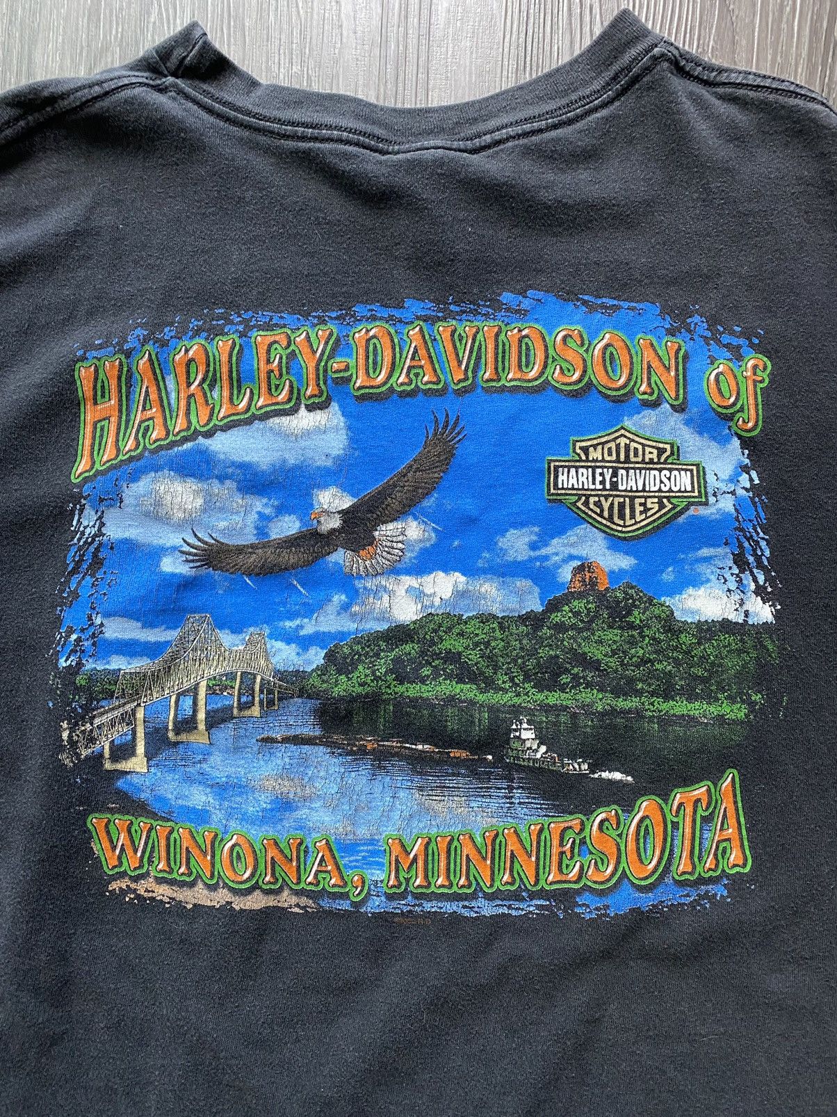 Harley Davidson Vintage Made in USA Harley Davidson Dragon Eagle Tee T Shirt Size US XL / EU 56 / 4 - 9 Thumbnail