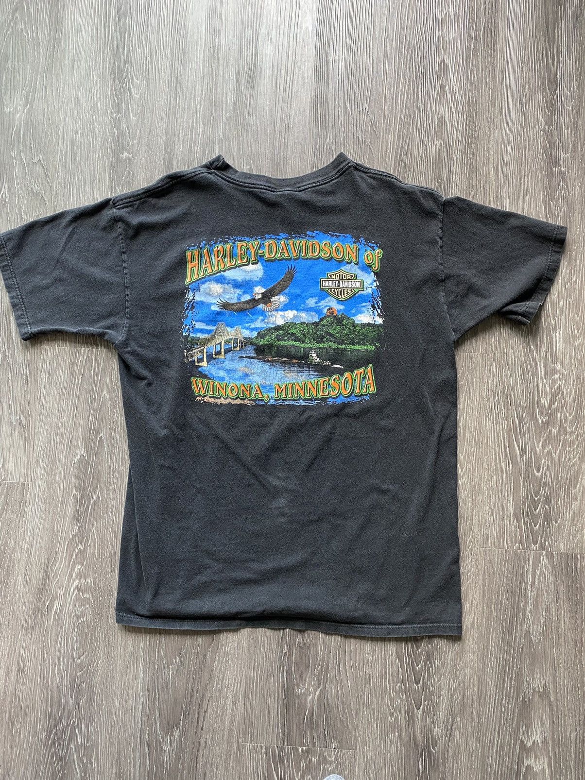 Harley Davidson Vintage Made in USA Harley Davidson Dragon Eagle Tee T Shirt Size US XL / EU 56 / 4 - 8 Thumbnail