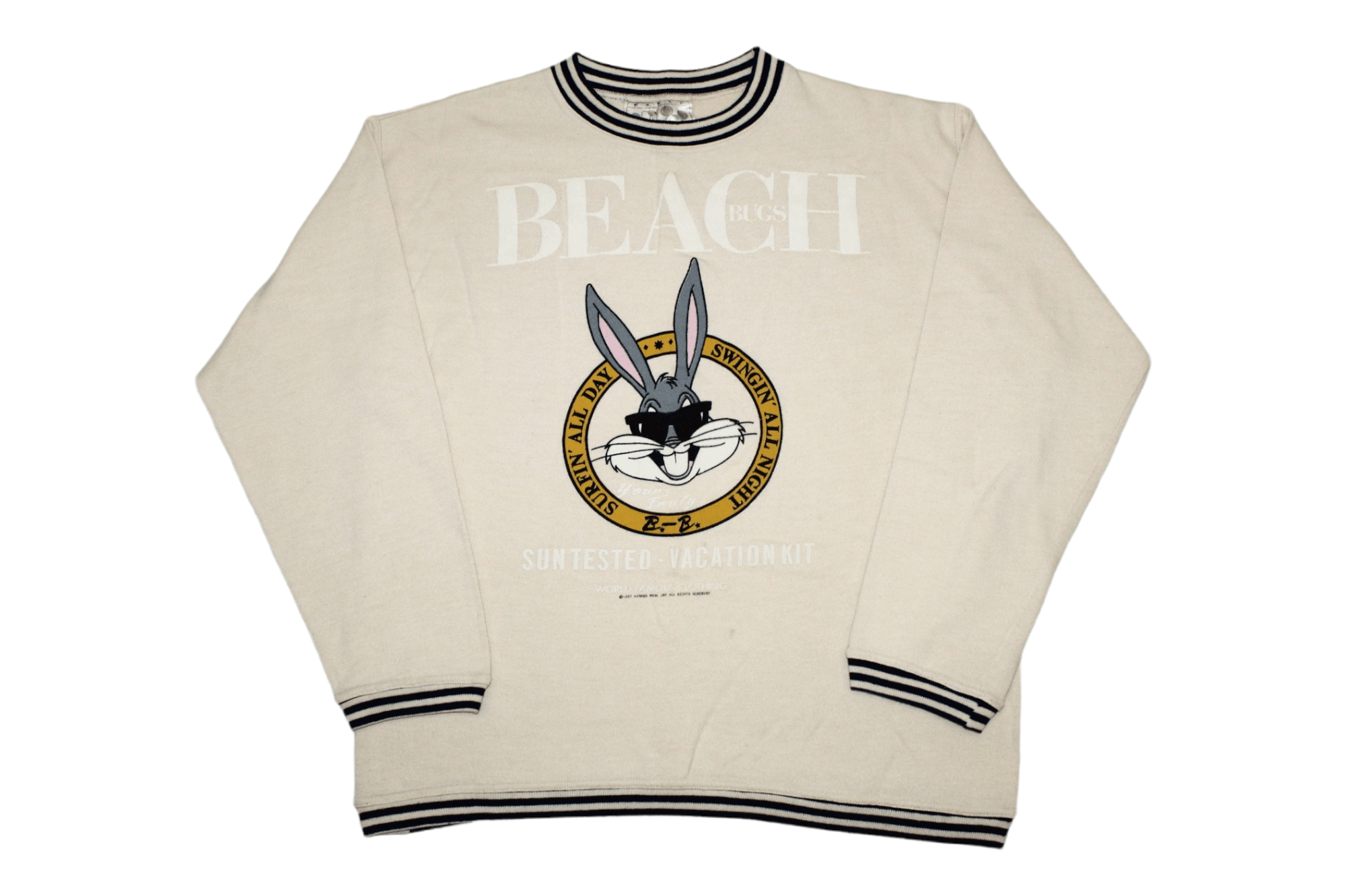 Warner Bros RARE💥1987 World Famous Beach Bugs Warner Bros. Sweatshirt Size US XL / EU 56 / 4 - 1 Thumbnail