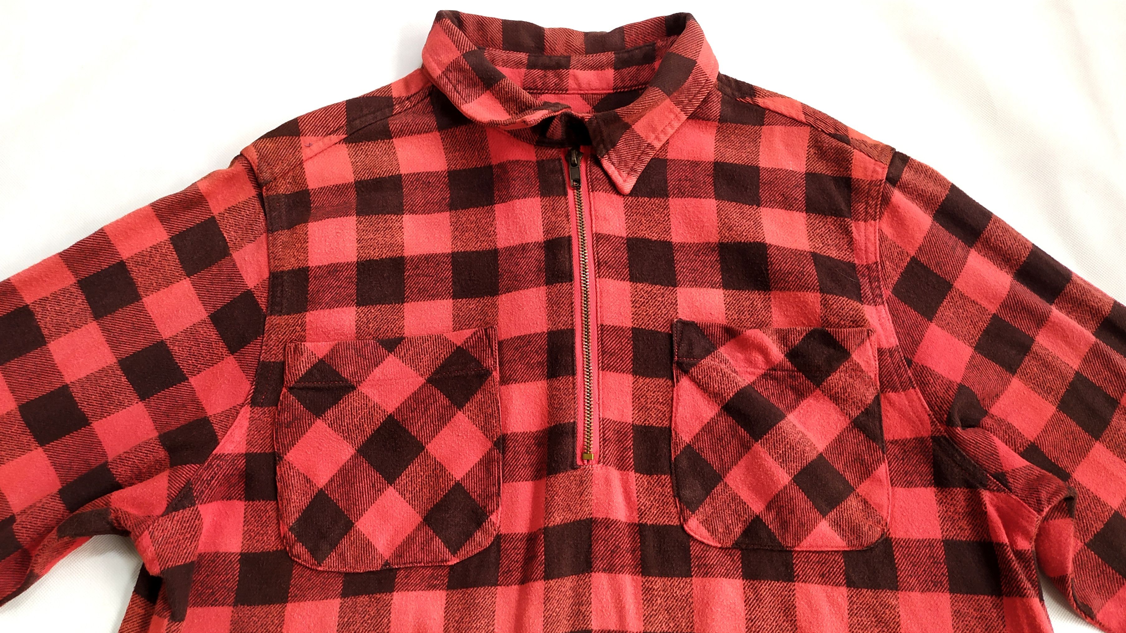 Sugar Cane Vtg Houston half zipper flannels plaid size M Size US M / EU 48-50 / 2 - 8 Thumbnail