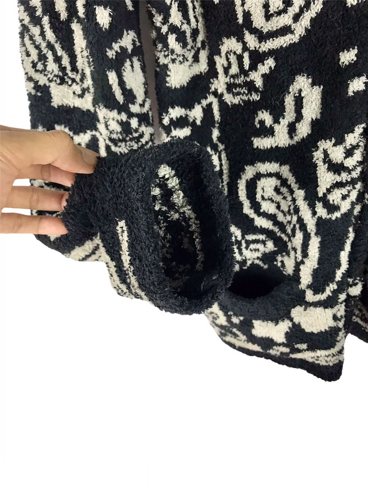 Japanese Brand KNIT CARDIGAN JACKET PAISLEY BUTTERFLY ART Size US S / EU 44-46 / 1 - 7 Thumbnail