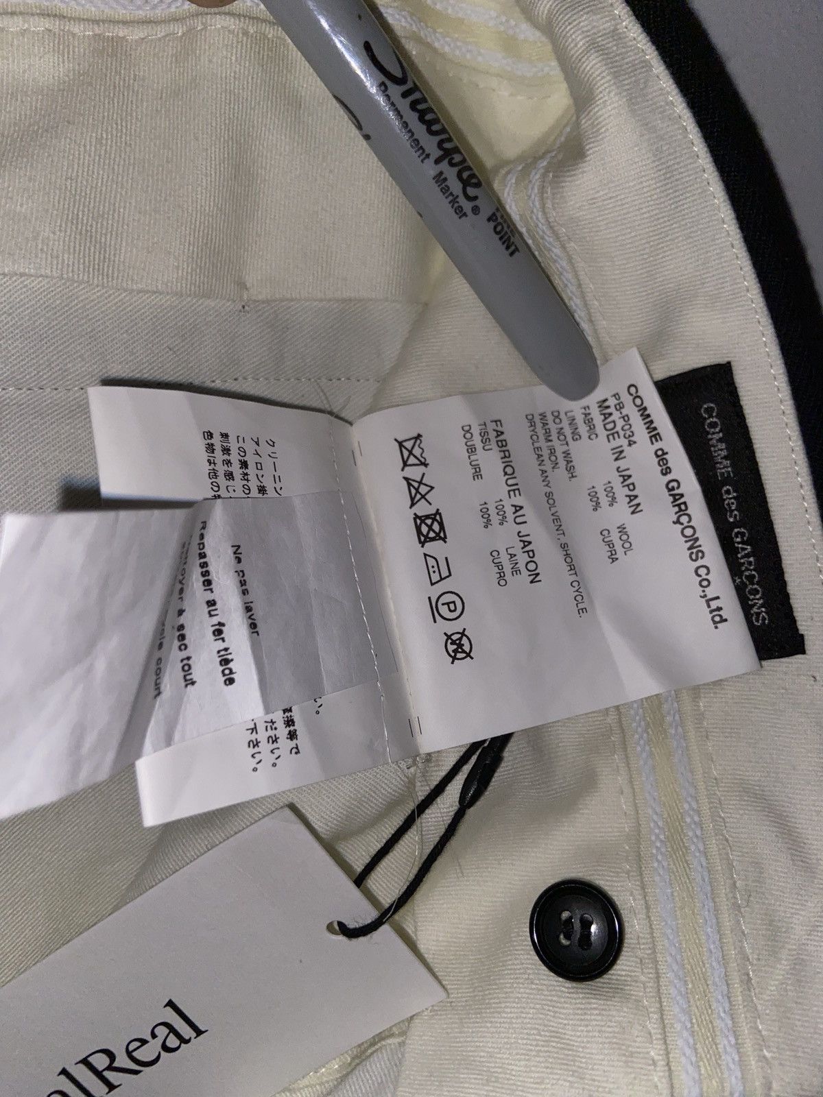 Comme des Garcons Comme des Garçon zipper detail cropped wool trousers size M Size US 32 / EU 48 - 7 Thumbnail