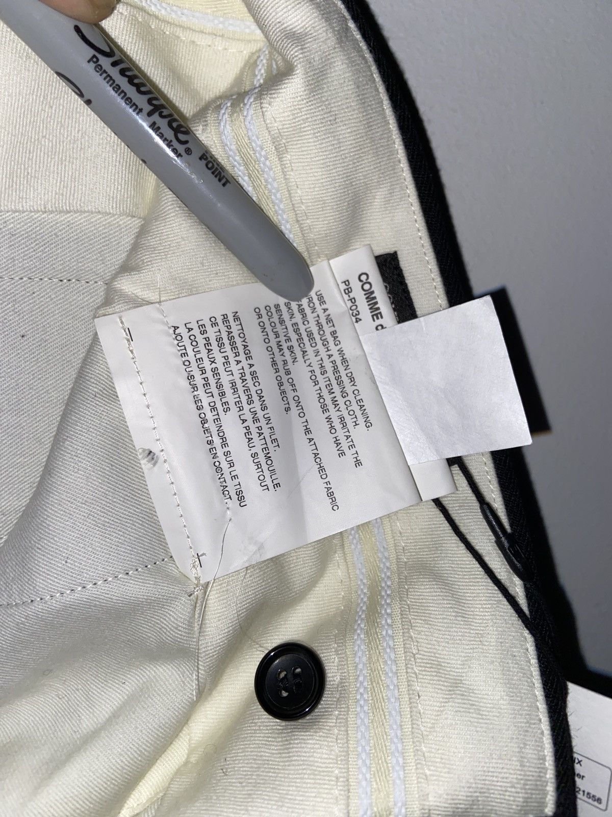 Comme des Garcons Comme des Garçon zipper detail cropped wool trousers size M Size US 32 / EU 48 - 8 Thumbnail