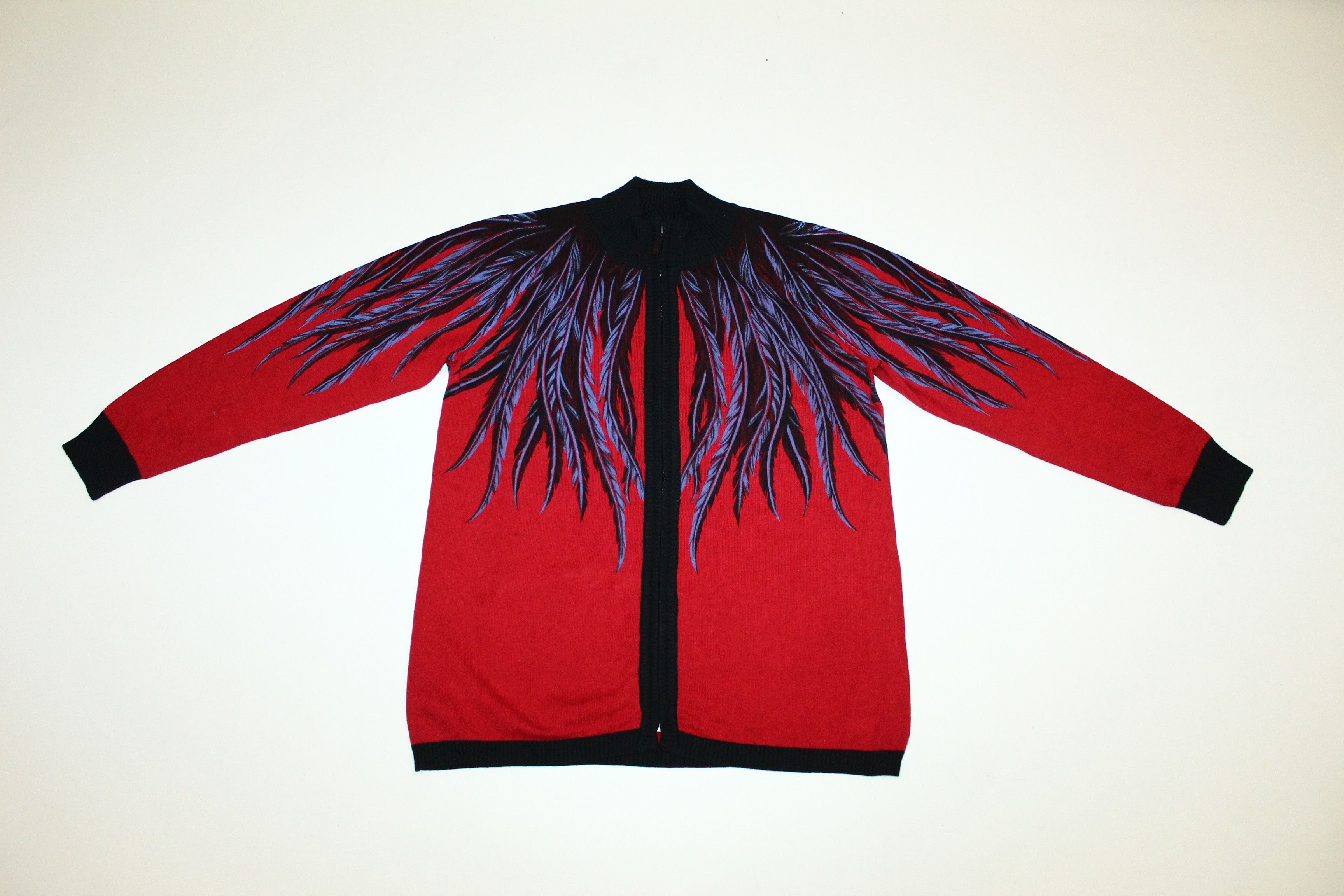 Other Vtg Bob Mackie USA Wings Art Woven Cotton Zipper Jacket Size US M / EU 48-50 / 2 - 5 Thumbnail