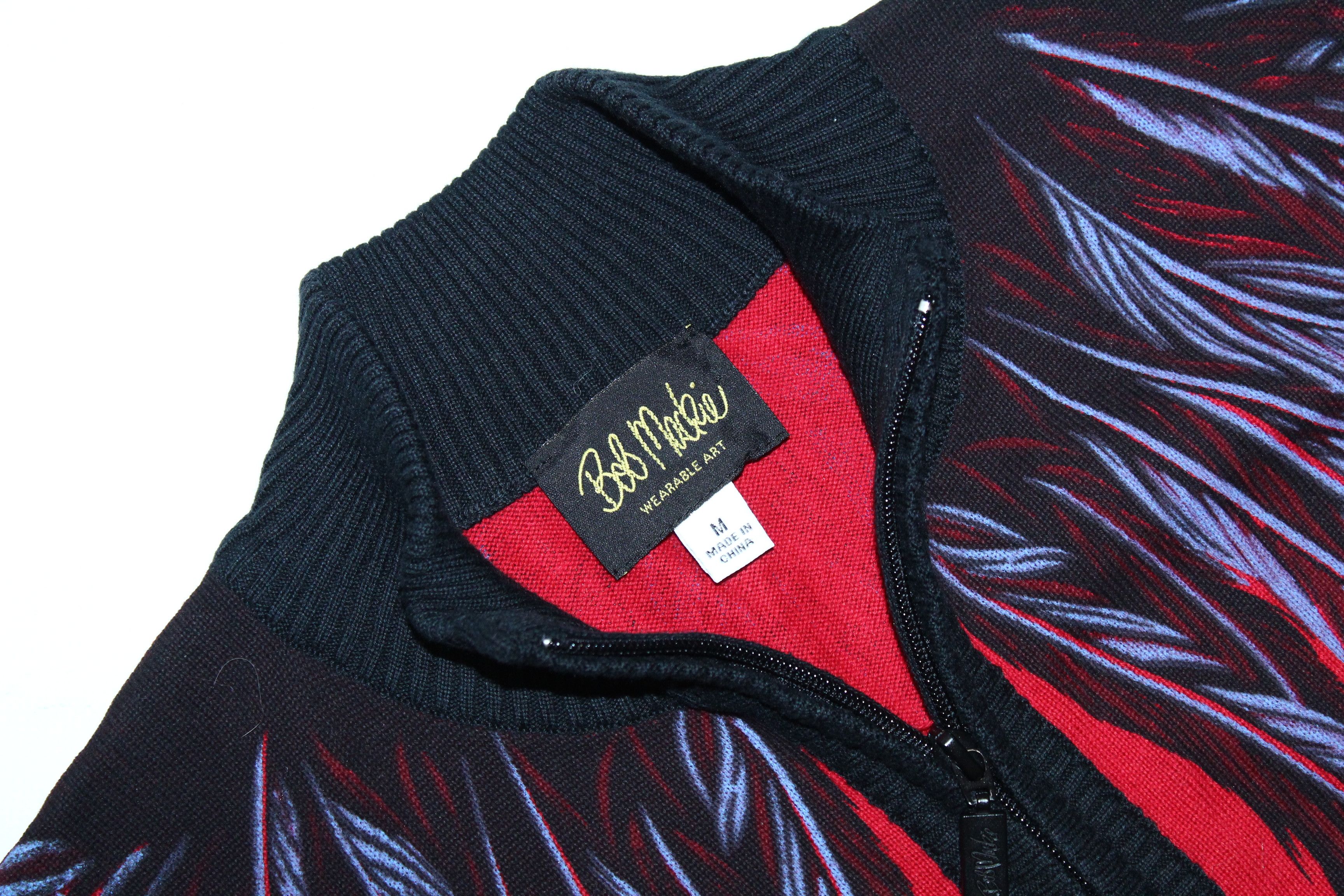 Other Vtg Bob Mackie USA Wings Art Woven Cotton Zipper Jacket Size US M / EU 48-50 / 2 - 4 Thumbnail