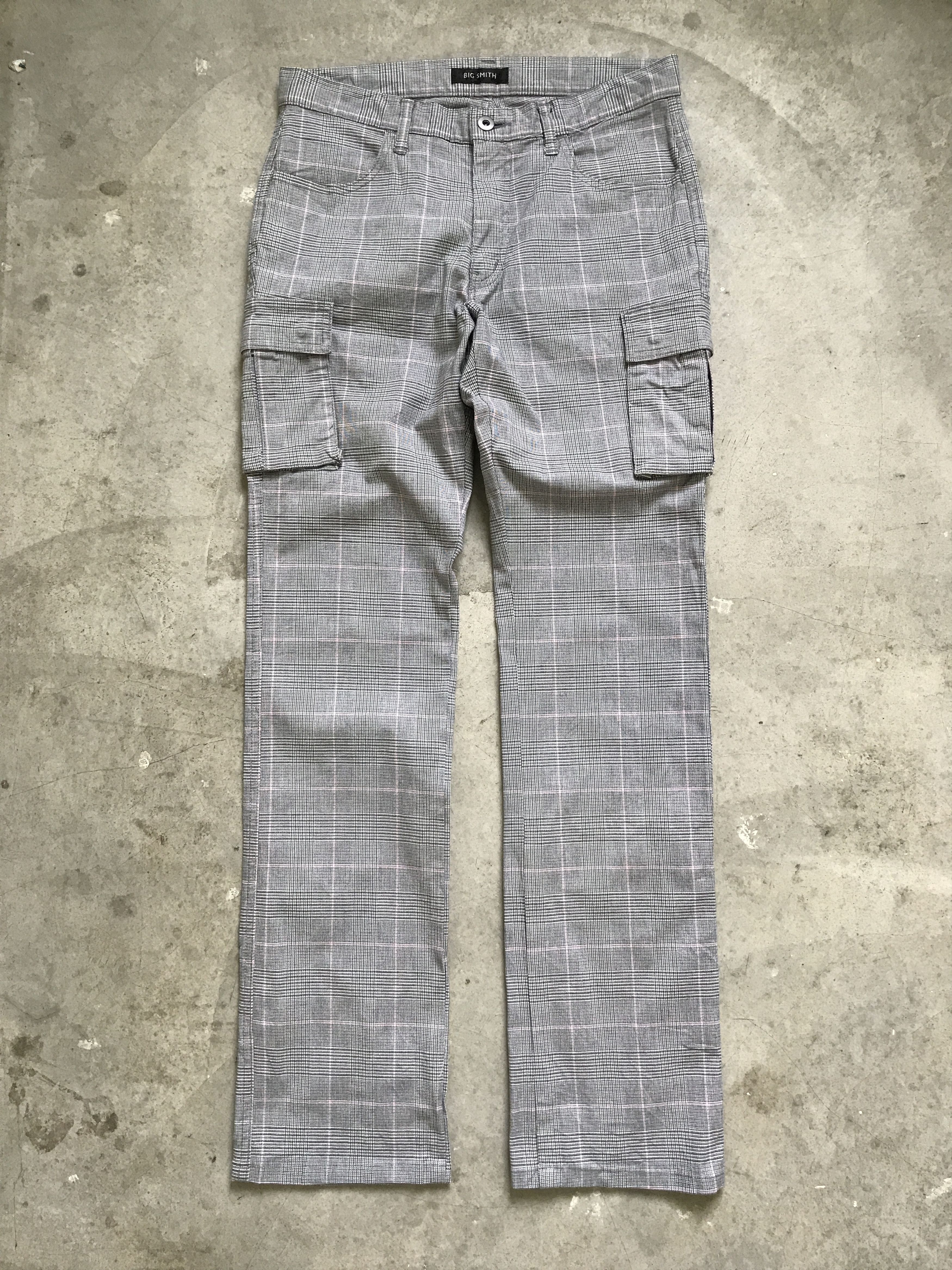 Japanese Brand CP44 - BIG SMITH Japan Plaid M65 Slim Cargo Pant Size US 31 - 1 Thumbnail