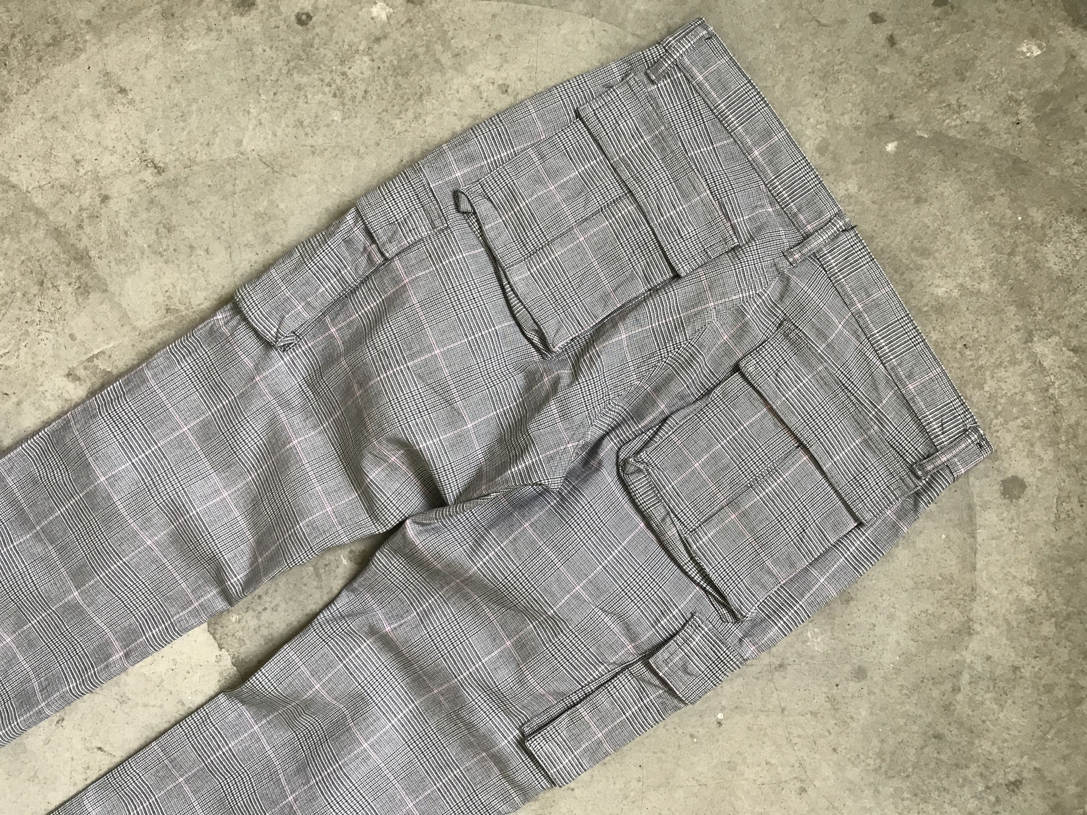 Japanese Brand CP44 - BIG SMITH Japan Plaid M65 Slim Cargo Pant Size US 31 - 8 Thumbnail