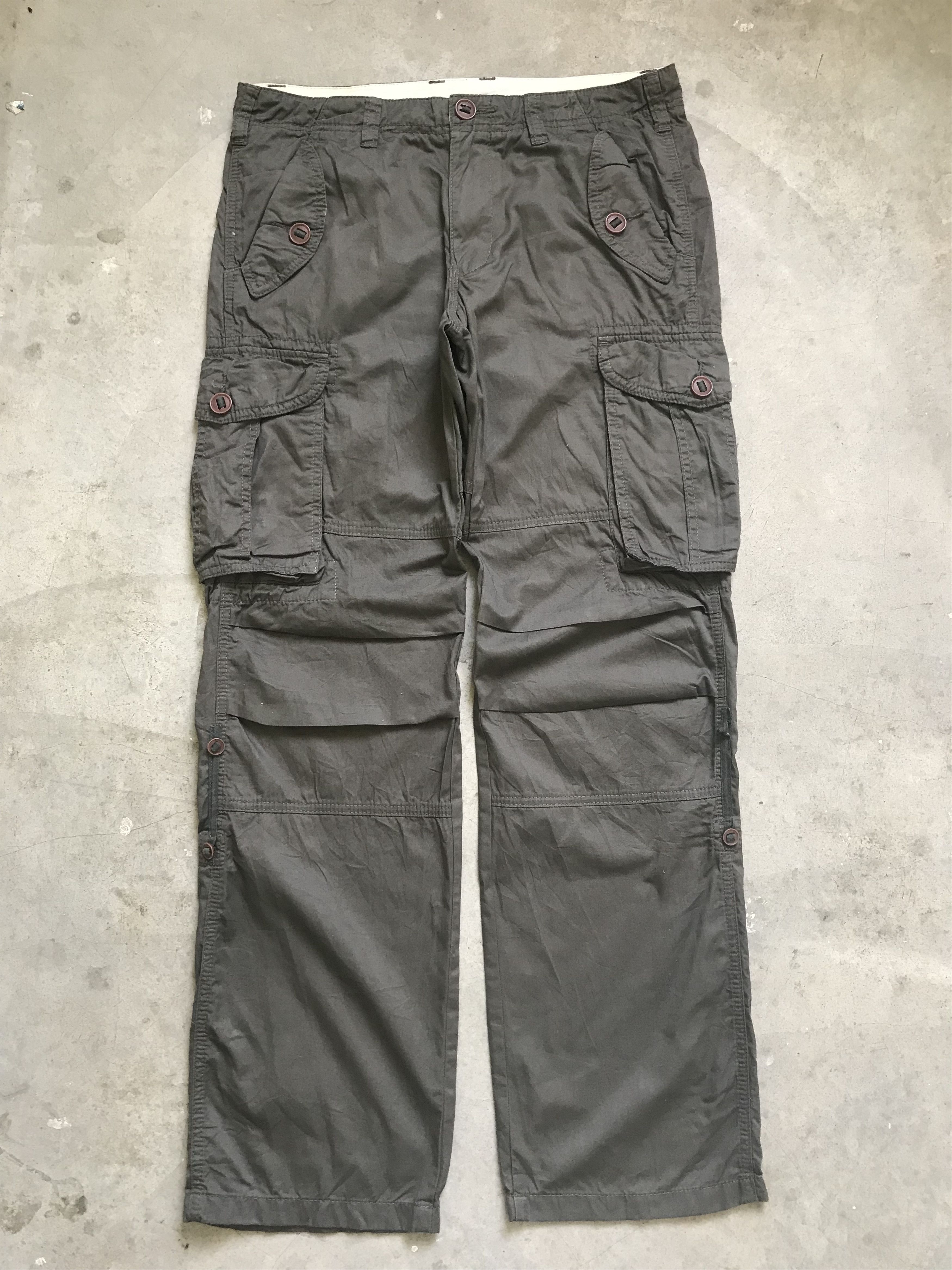 Image of Cp31 - Tkmcpiece Light Multipocket Cargo Pant in Dark Military Green, Men's (Size 33)