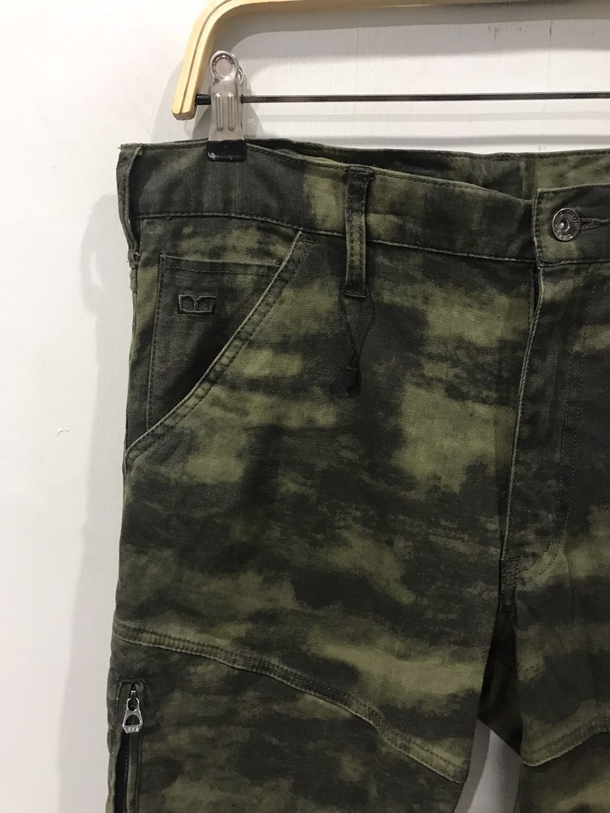 Designer × Japanese Brand D.GROW Japan Split Identity Cloudy Motive Art Cargo Pant Size US 34 / EU 50 - 3 Thumbnail
