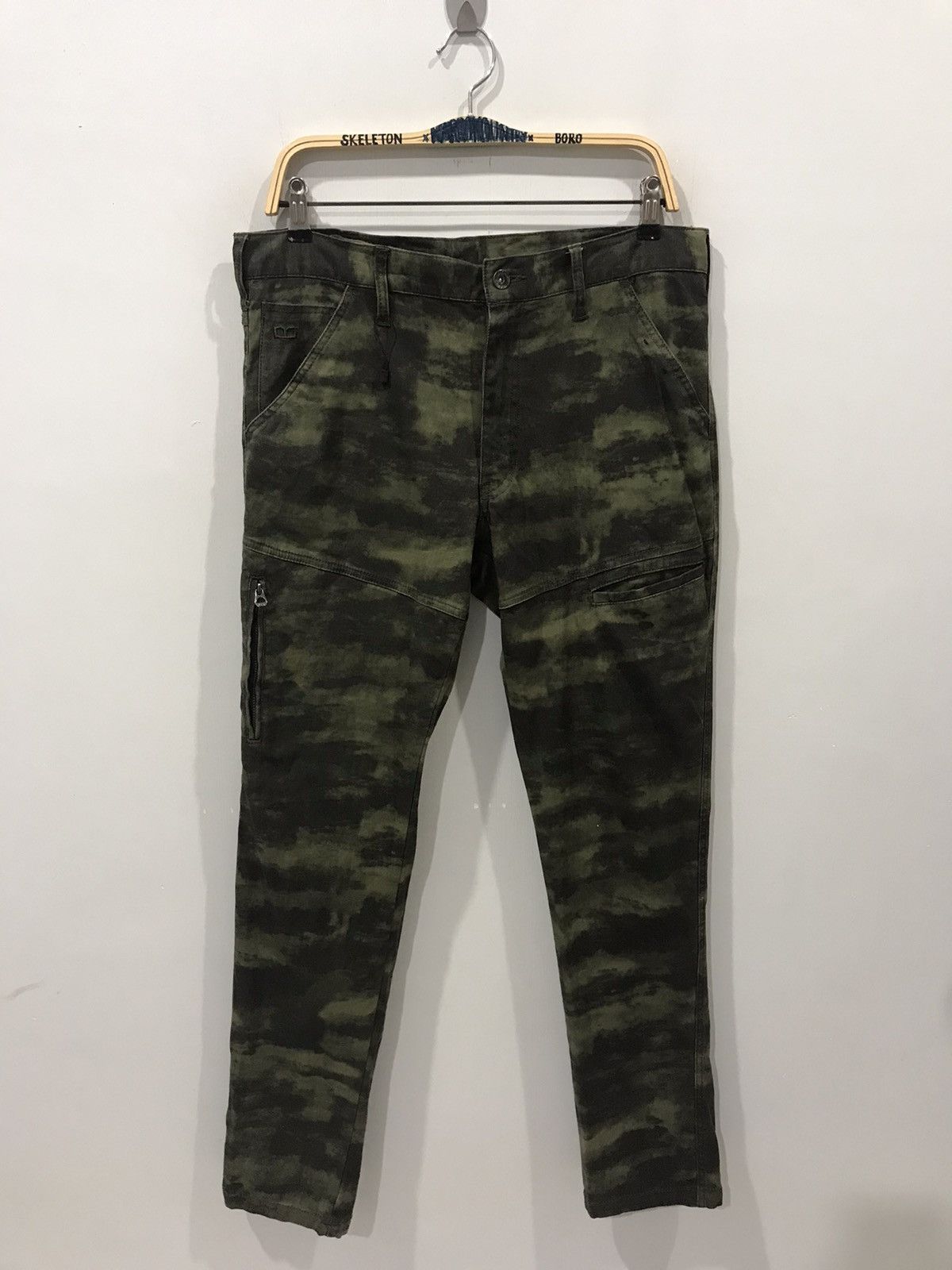 Designer × Japanese Brand D.GROW Japan Split Identity Cloudy Motive Art Cargo Pant Size US 34 / EU 50 - 1 Thumbnail