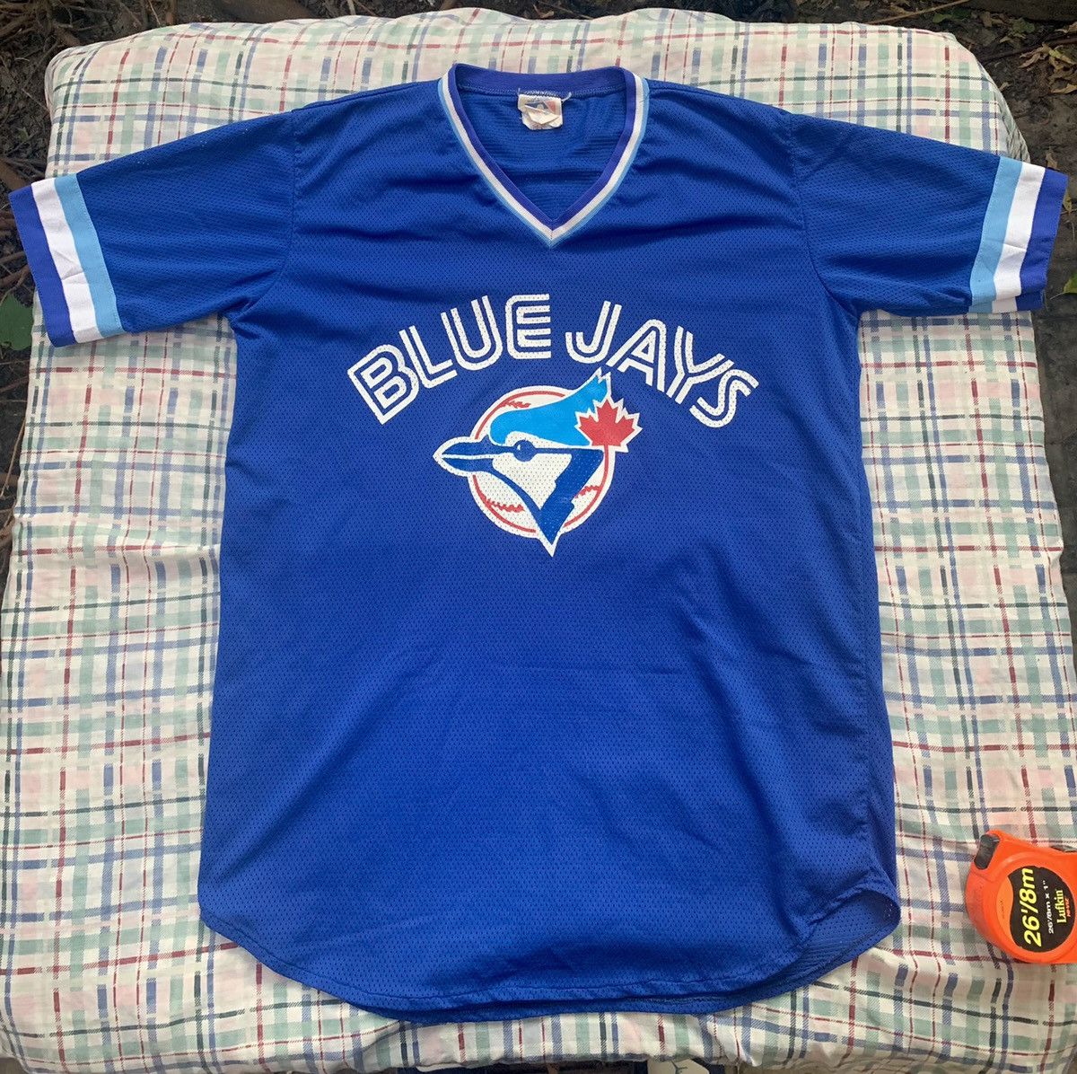 Vintage Ravens Knit Toronto Bluejays Blue Jays Knit Baseball Jersey size M  — retrowasteland