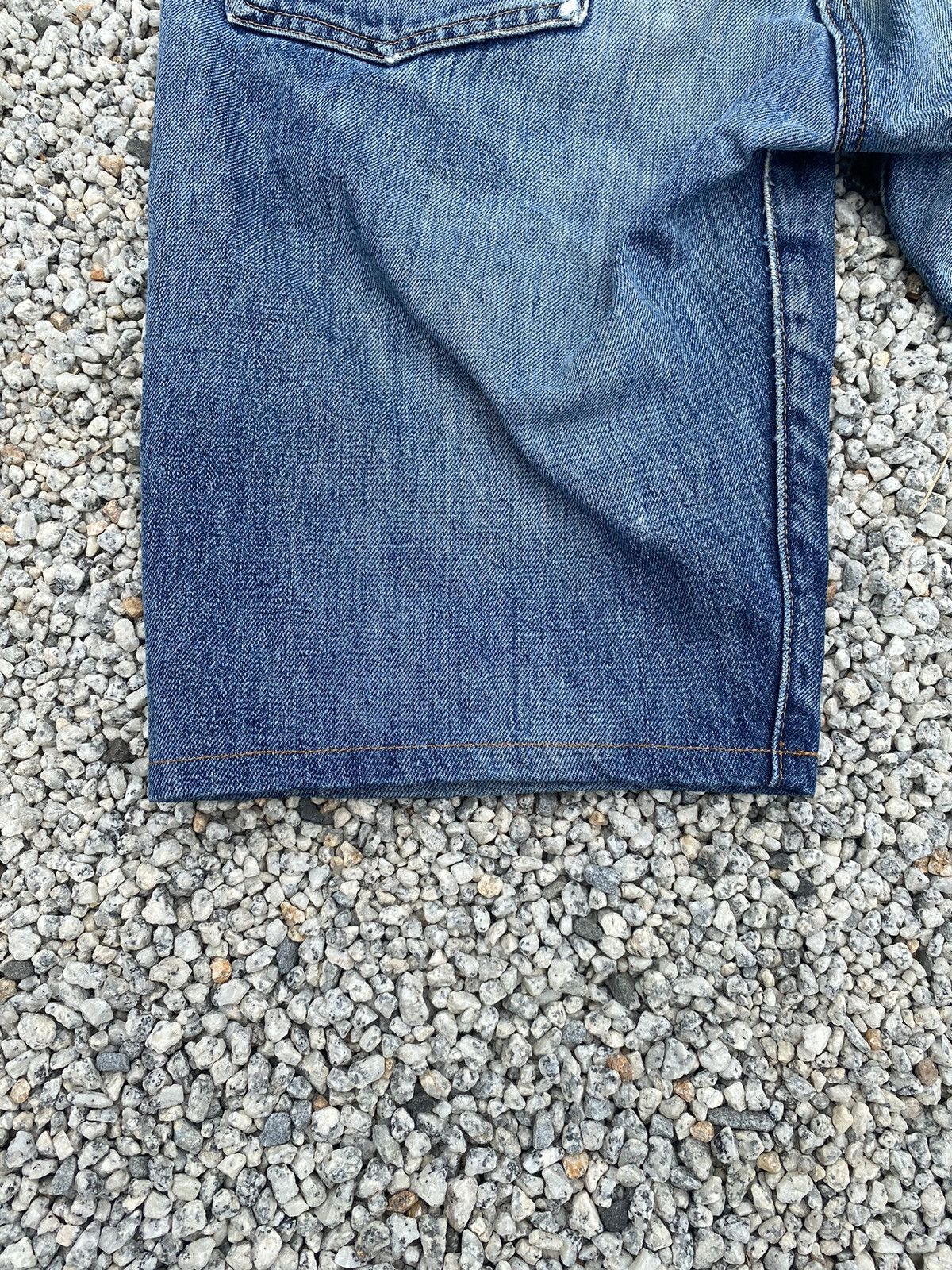 Levi's Vintage Clothing × Vintage Vintage Thrashed Levi’s 201 Big E Selvedge LVC Button 555 Size US 30 / EU 46 - 3 Thumbnail