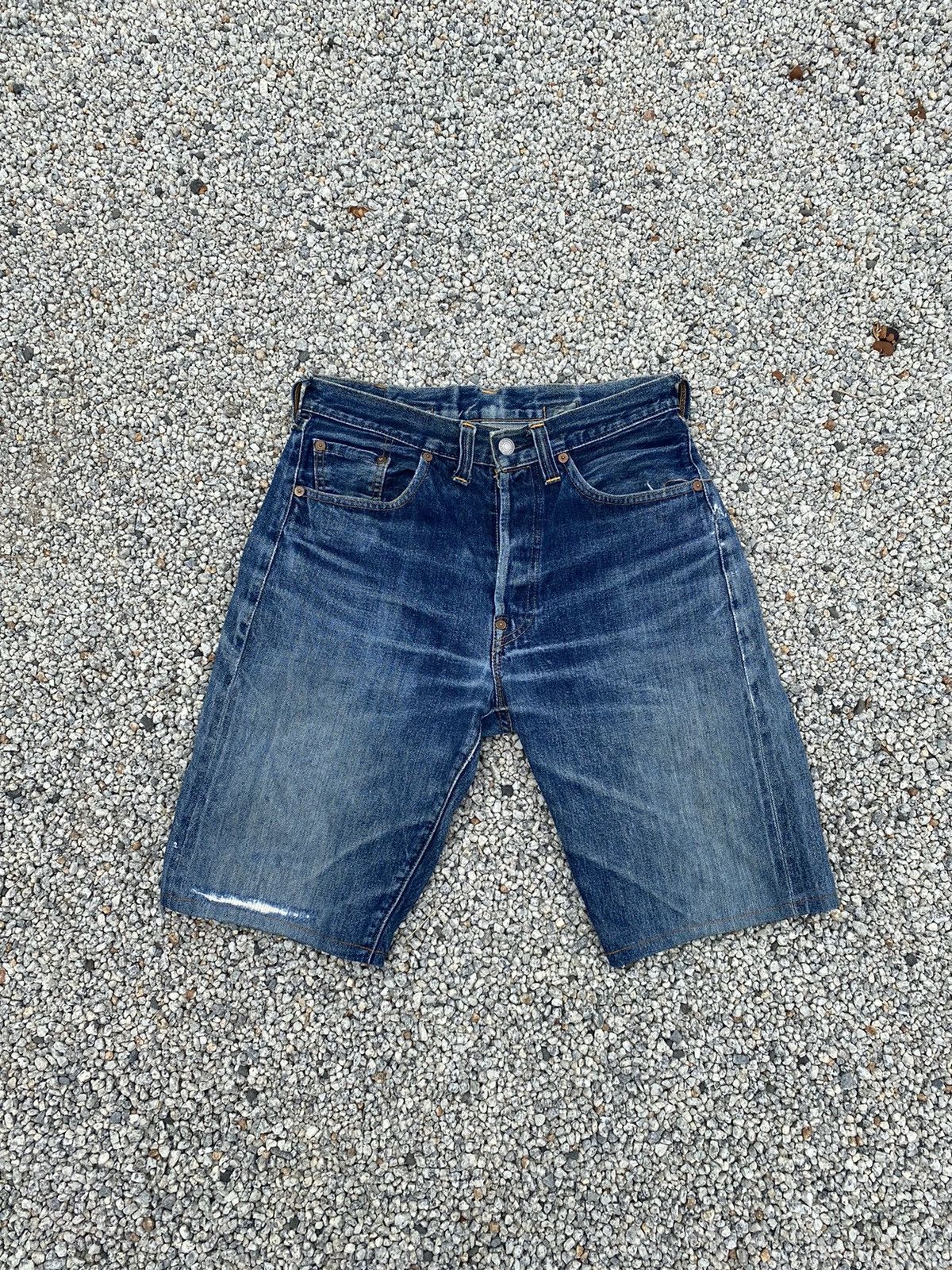 Levi's Vintage Clothing × Vintage Vintage Thrashed Levi’s 201 Big E Selvedge LVC Button 555 Size US 30 / EU 46 - 17 Thumbnail