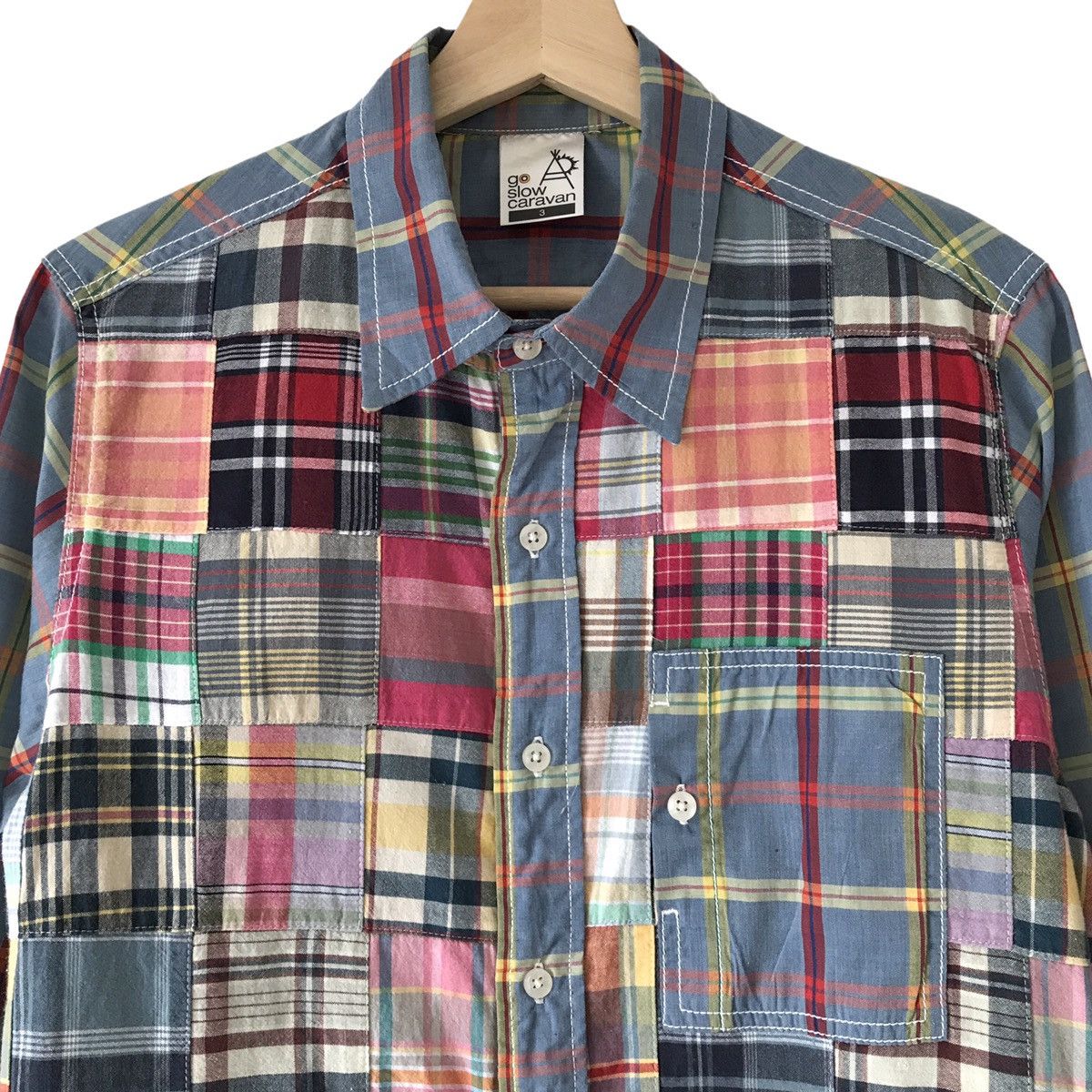 Authentic Go Slow Caravan Japan Patchwork Outdoor Shirt