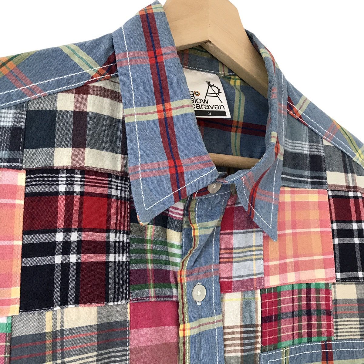 Authentic Go Slow Caravan Japan Patchwork Outdoor Shirt