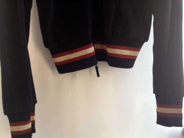 JEAN PAUL GAULTIER HOMME ARCHIVE BLACK FLEECE BOMBER JACKET WITH