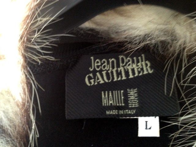 JEAN PAUL GAULTIER HOMME ARCHIVE BLACK FLEECE BOMBER JACKET WITH