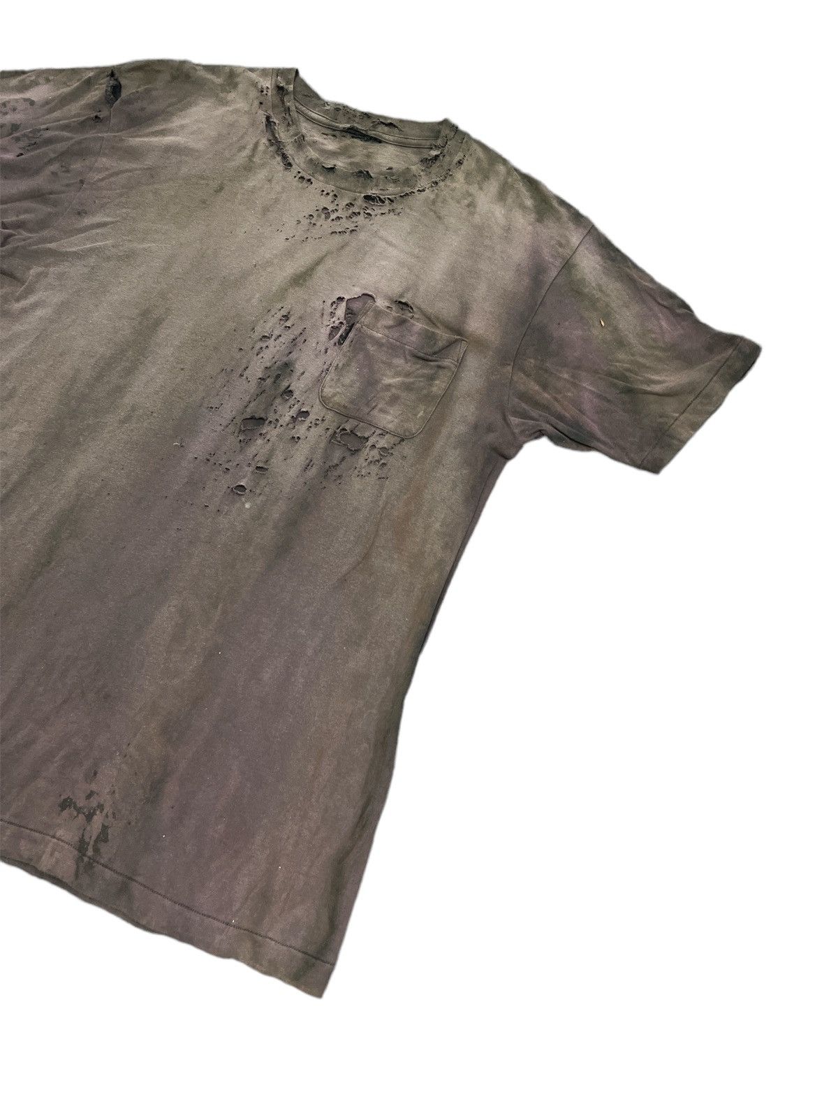 Vintage VINTAGE 90’s THRASHED PLAIN TSHIRT ERD GRUNGE Size US S / EU 44-46 / 1 - 2 Thumbnail