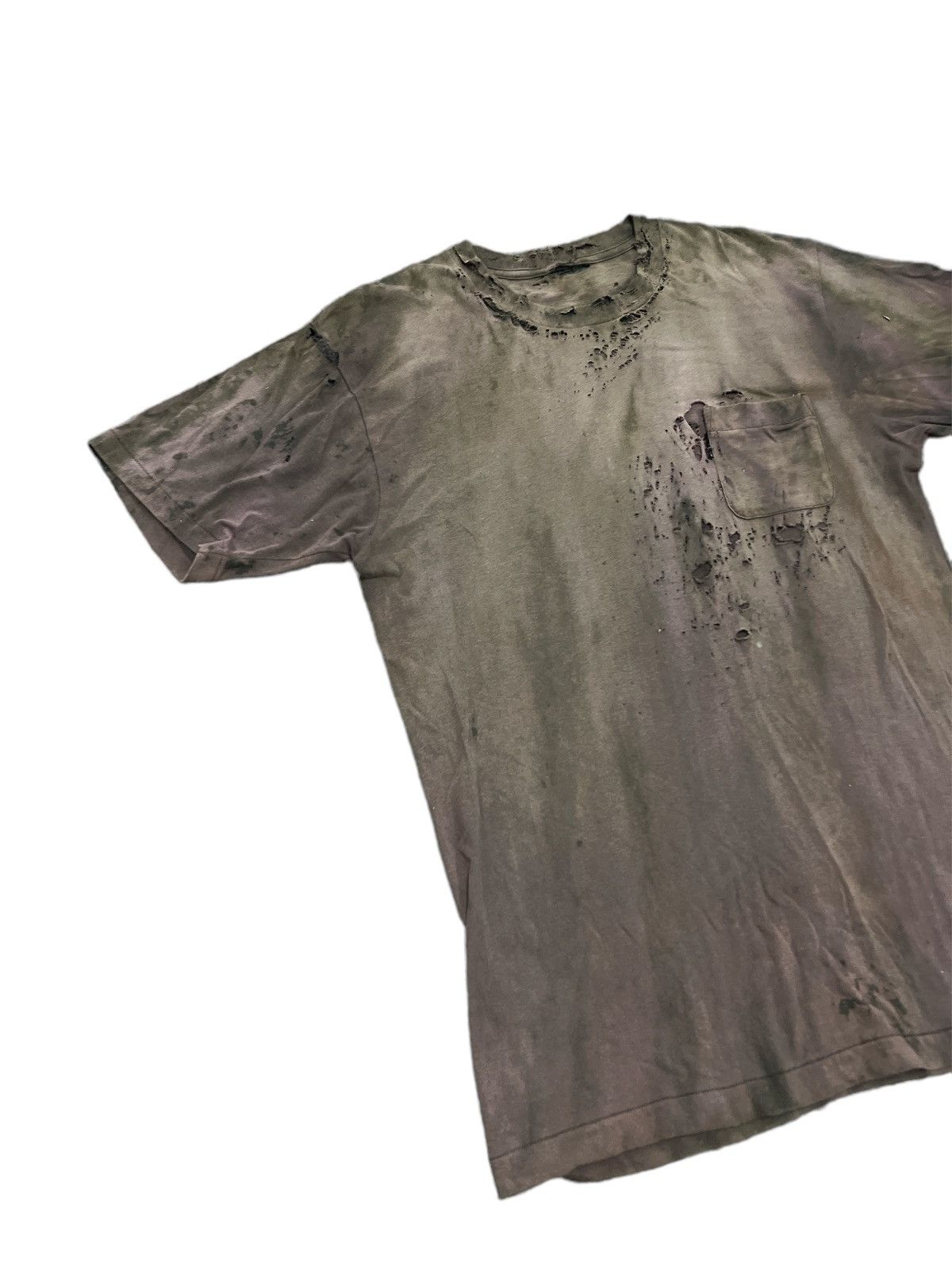 Vintage VINTAGE 90’s THRASHED PLAIN TSHIRT ERD GRUNGE Size US S / EU 44-46 / 1 - 3 Thumbnail