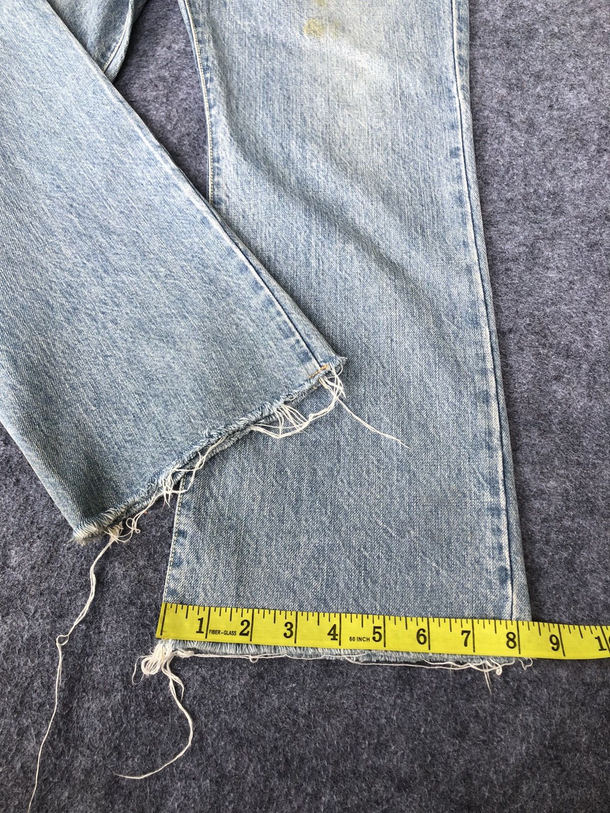 Kaptain Sunshine Vintage 90s🔥KAPTAIN SUNSHINE🔥Distressed Light Wash Denim Size US 29 - 21 Thumbnail