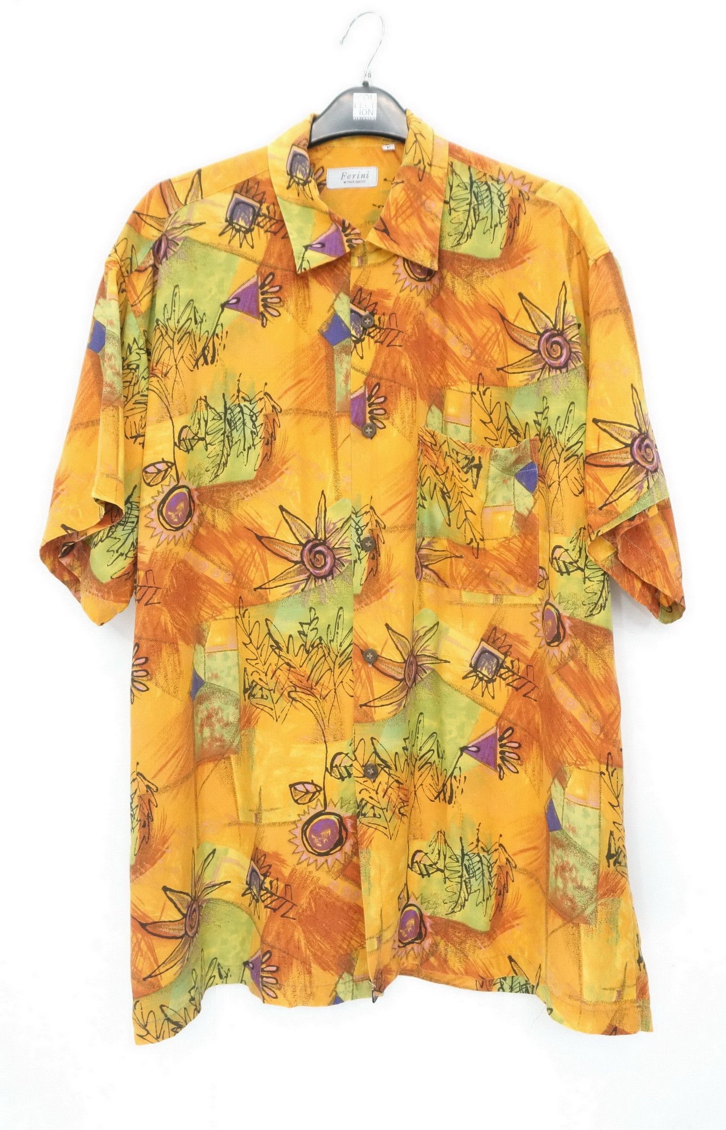 Vintage Vintage FERINI Button Up Cotton Rayon Shirt Size US L / EU 52-54 / 3 - 1 Thumbnail