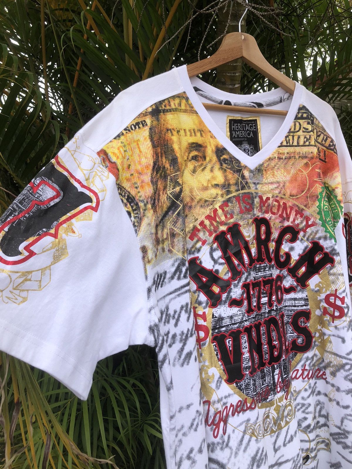 If Six Was Nine × Vintage Rare🔥Herritage America Design Tshirt Size US XXL / EU 58 / 5 - 5 Thumbnail
