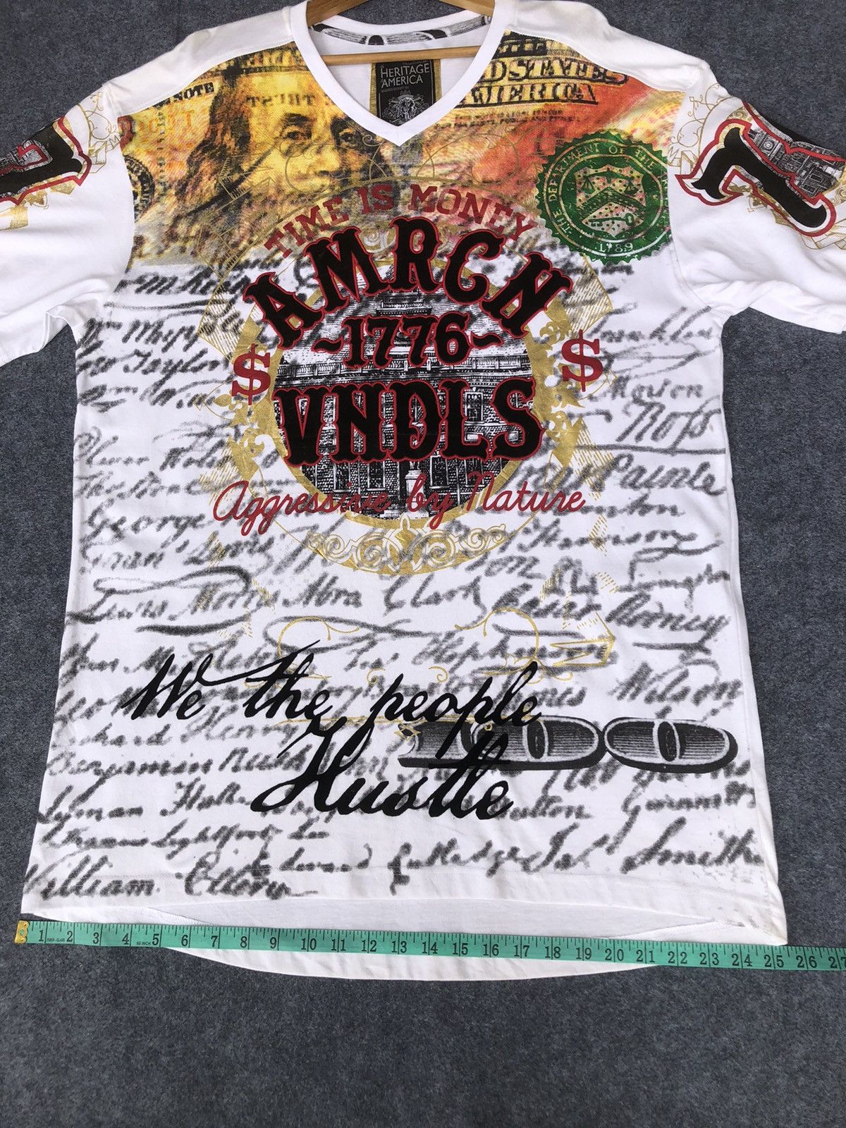 If Six Was Nine × Vintage Rare🔥Herritage America Design Tshirt Size US XXL / EU 58 / 5 - 11 Thumbnail