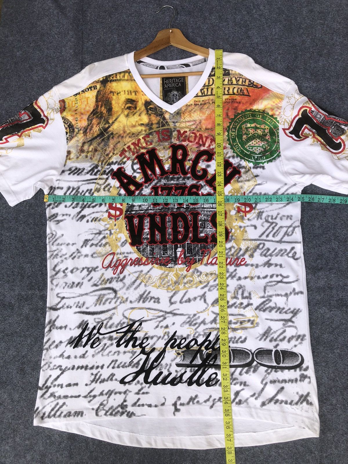 If Six Was Nine × Vintage Rare🔥Herritage America Design Tshirt Size US XXL / EU 58 / 5 - 9 Thumbnail