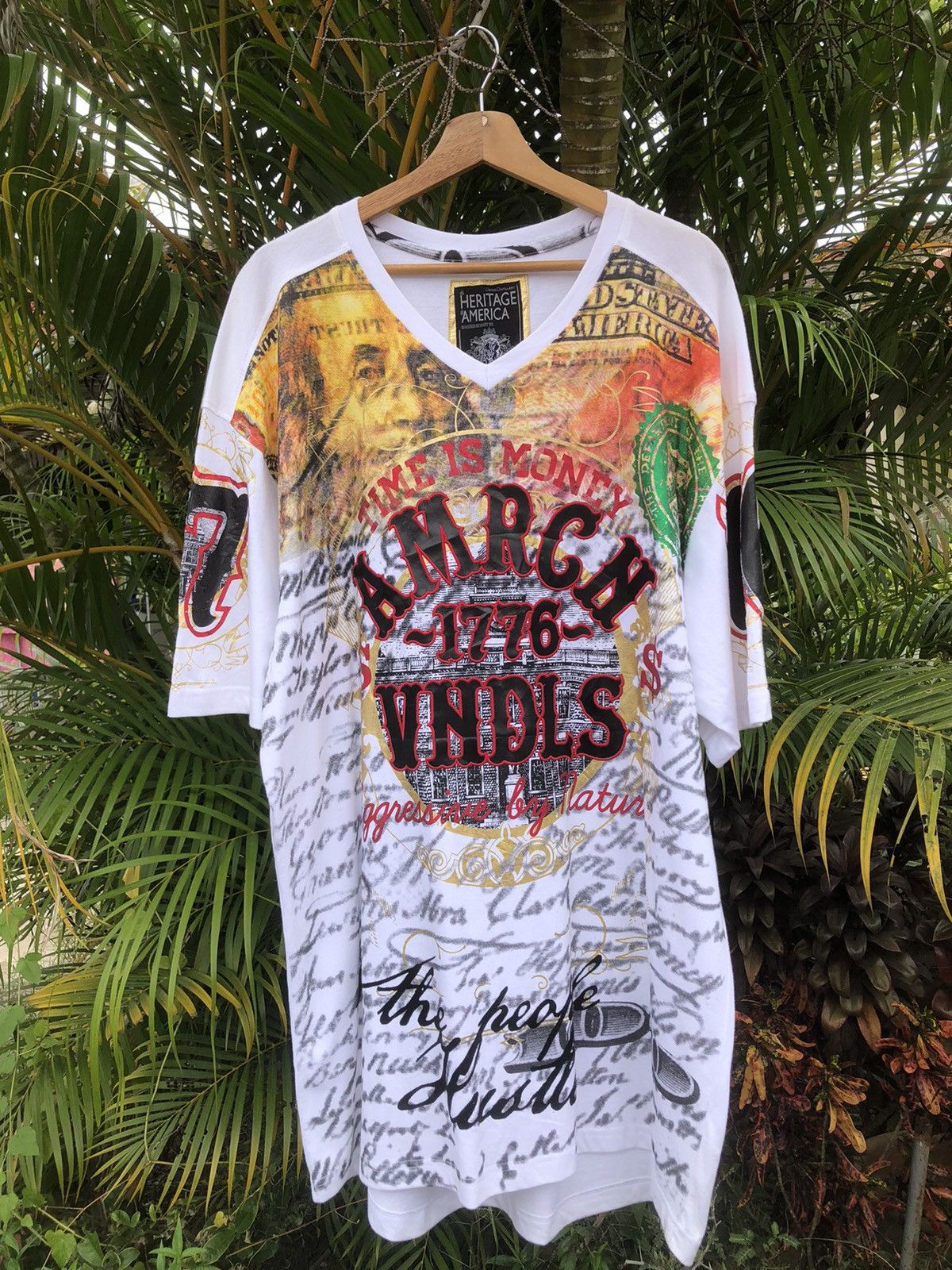 If Six Was Nine × Vintage Rare🔥Herritage America Design Tshirt Size US XXL / EU 58 / 5 - 1 Thumbnail