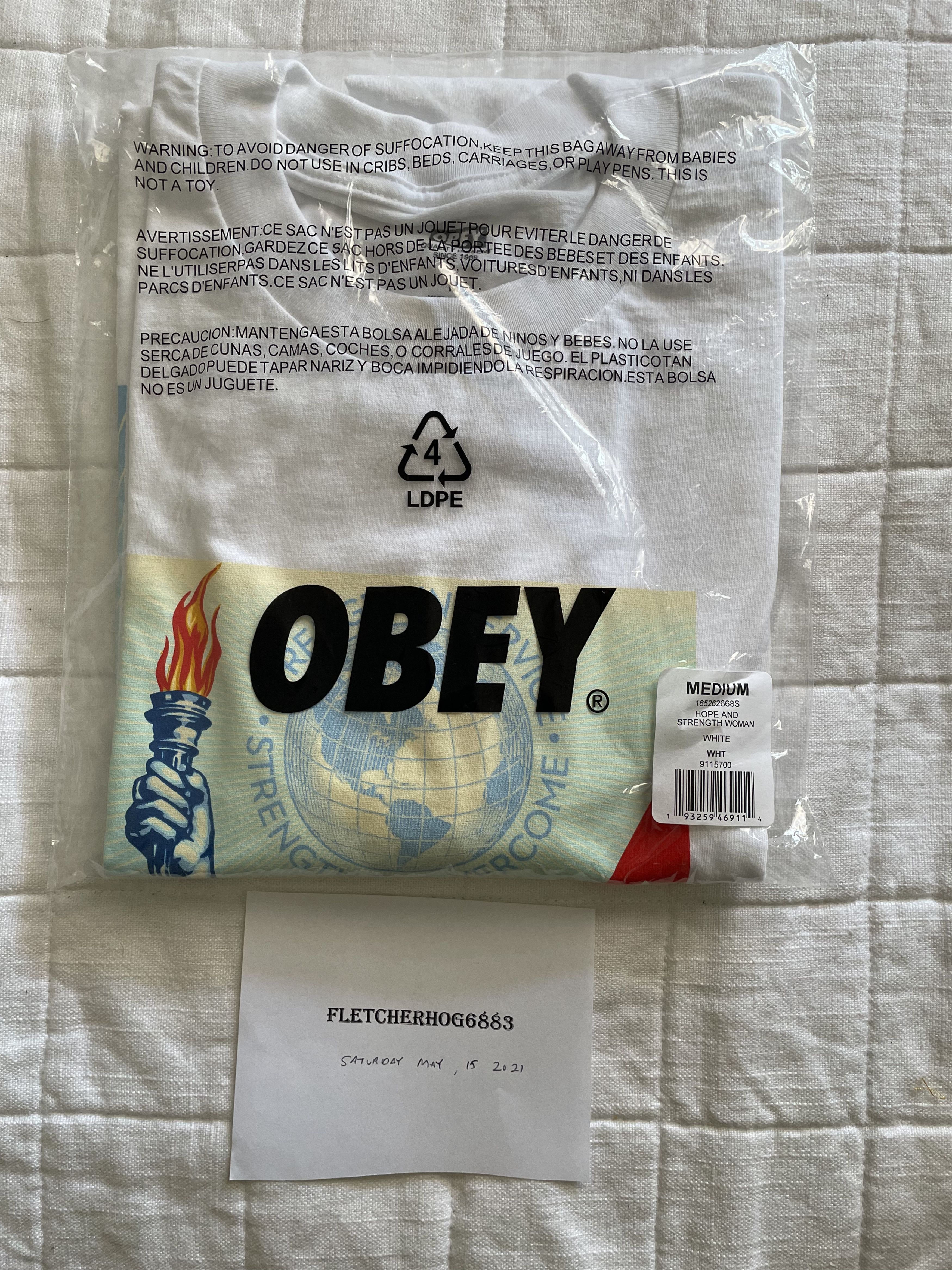 Obey Angel of Hope and Strength T Shirt Size US M / EU 48-50 / 2 - 3 Thumbnail