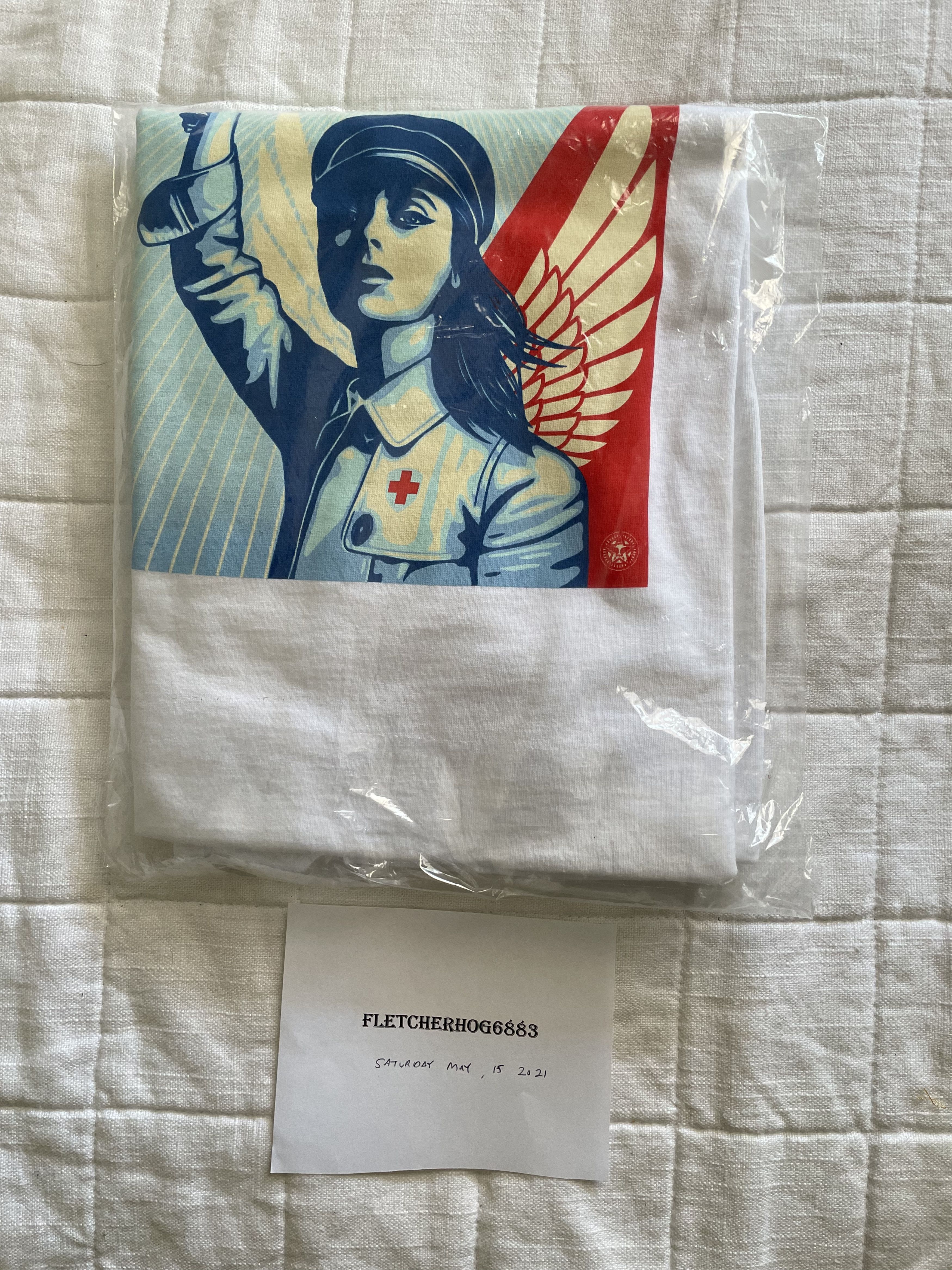 Obey Angel of Hope and Strength T Shirt Size US M / EU 48-50 / 2 - 2 Thumbnail