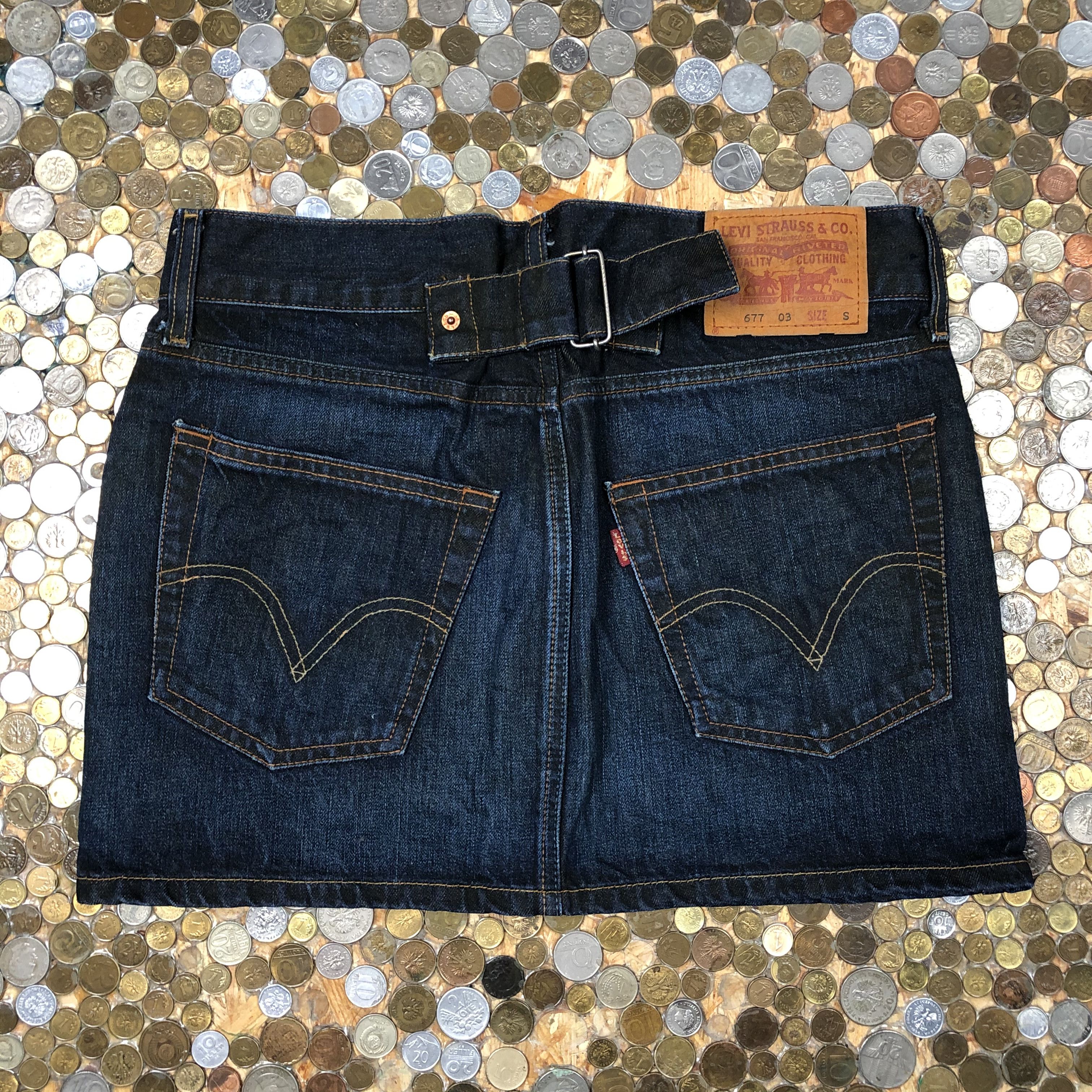 Levi's Levi's 667 03 Denim Mini Skirt Size 25" / US 0 / IT 36 - 2 Thumbnail